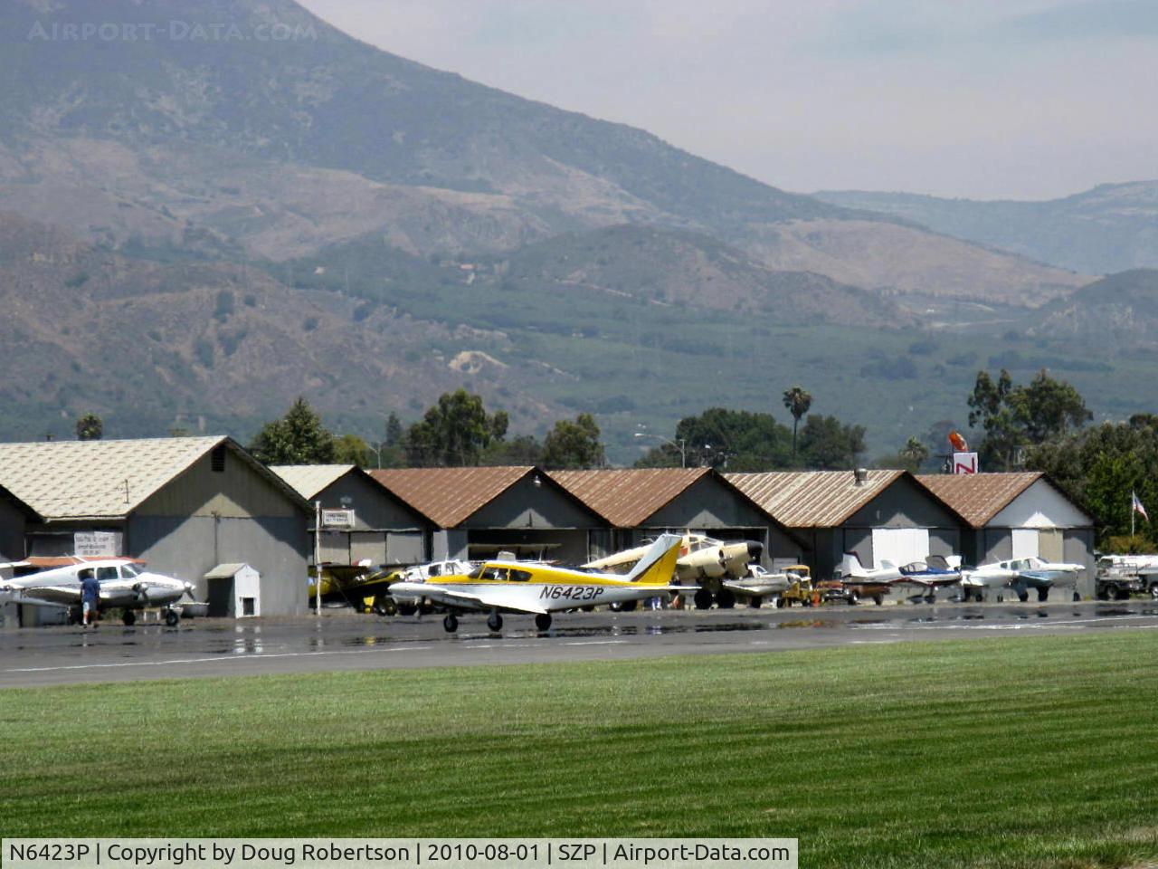 N6423P, 1959 Piper PA-24-250 Comanche C/N 24-1533, 1959 Piper PA-24-250 COMANCHE, Lycoming O-540-A1A5 250 Hp, taxi off the active