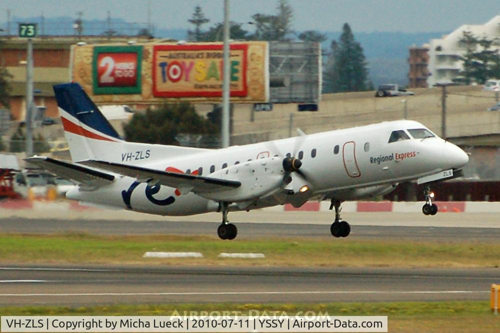 VH-ZLS, 1996 Saab 340B+ C/N 340B-383, At Sydney