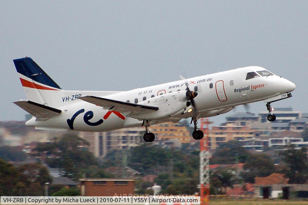 VH-ZRB, 1996 Saab 340B+ C/N 340B-389, At Sydney