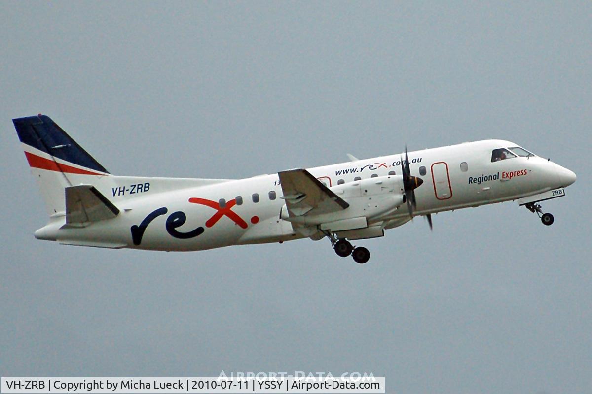 VH-ZRB, 1996 Saab 340B+ C/N 340B-389, At Sydney