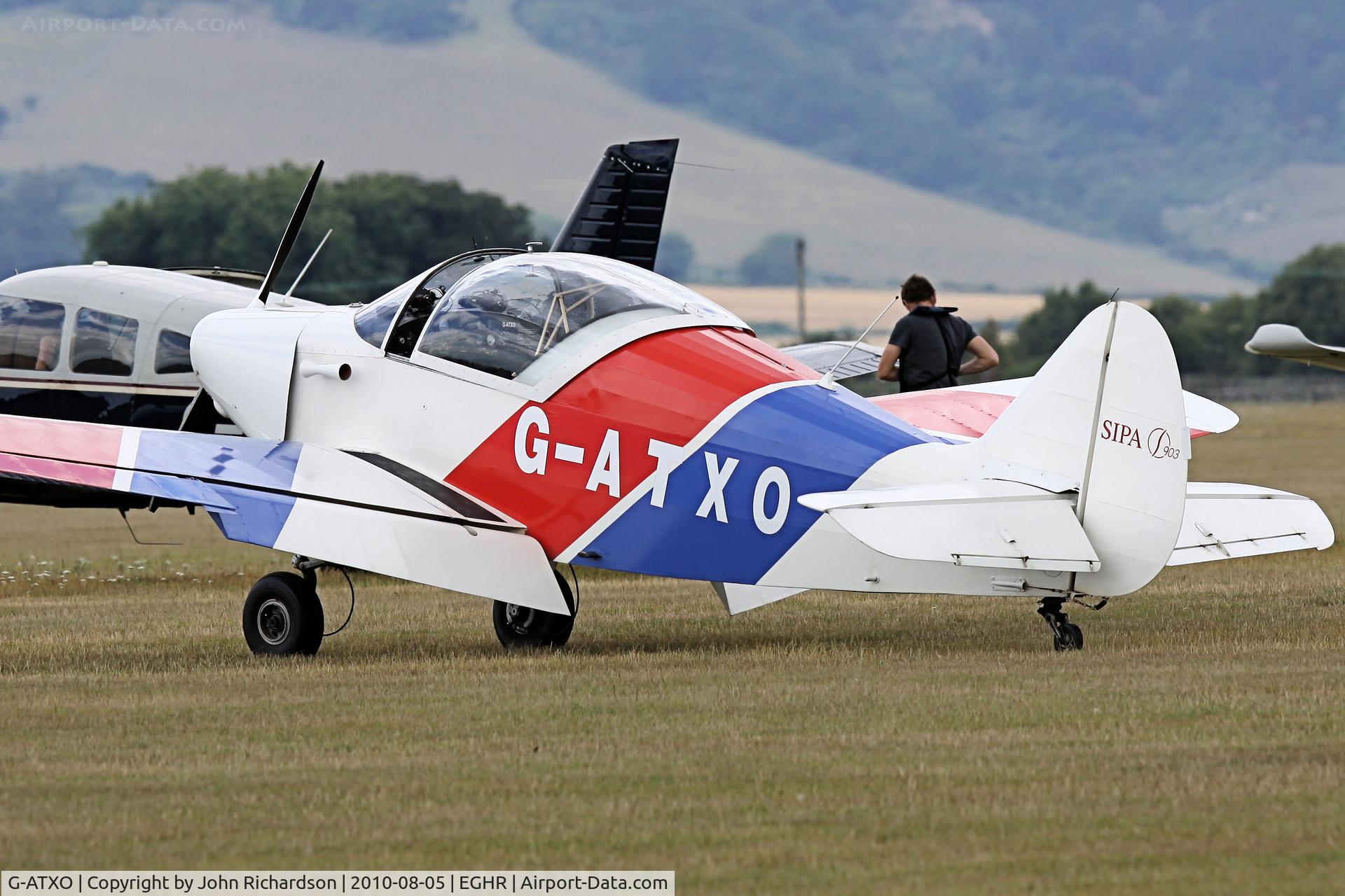 G-ATXO, 1951 SIPA 903 C/N 41, Parked at Goodwood