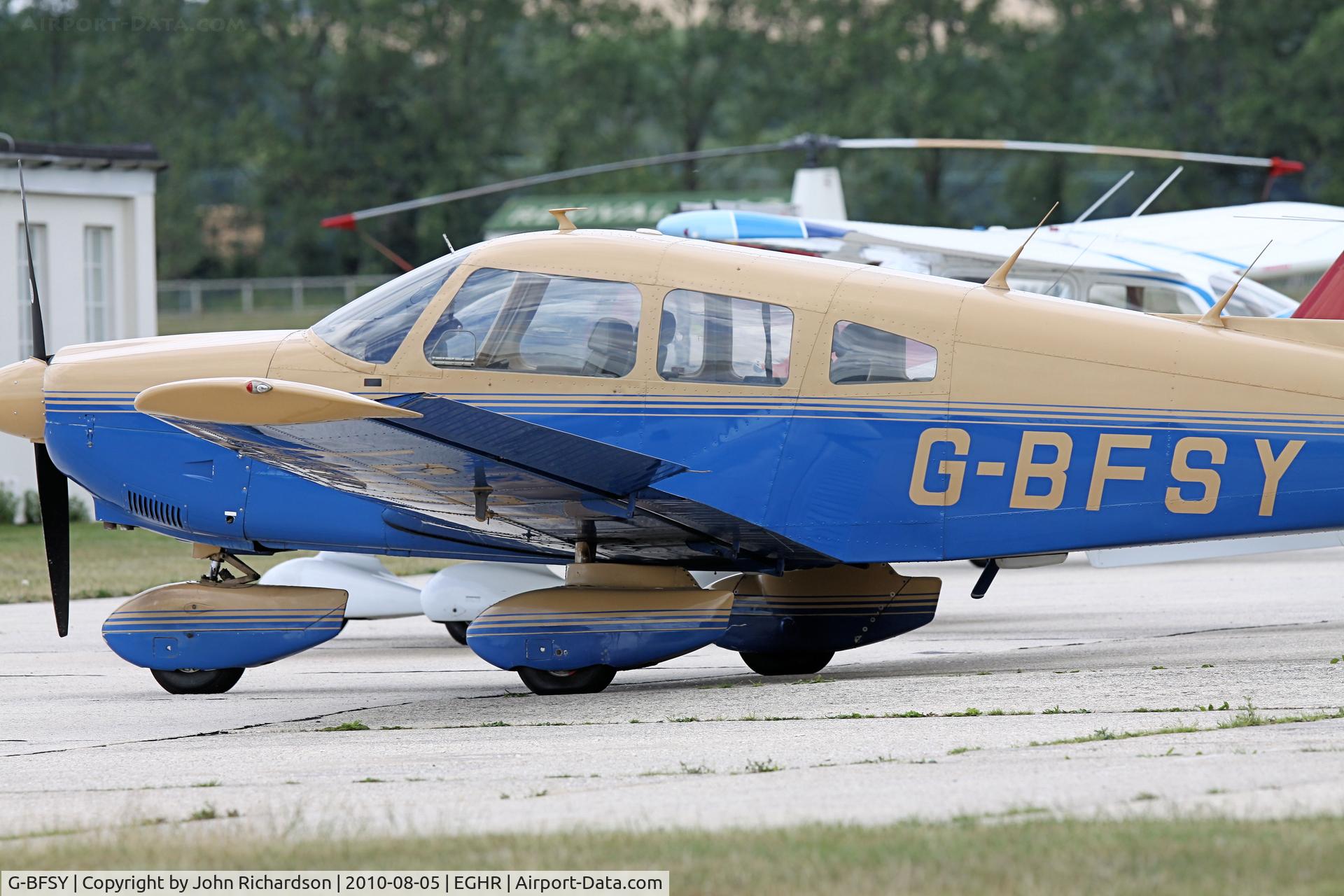 G-BFSY, 1977 Piper PA-28-181 Cherokee Archer II C/N 28-7890200, Parked at Goodwood