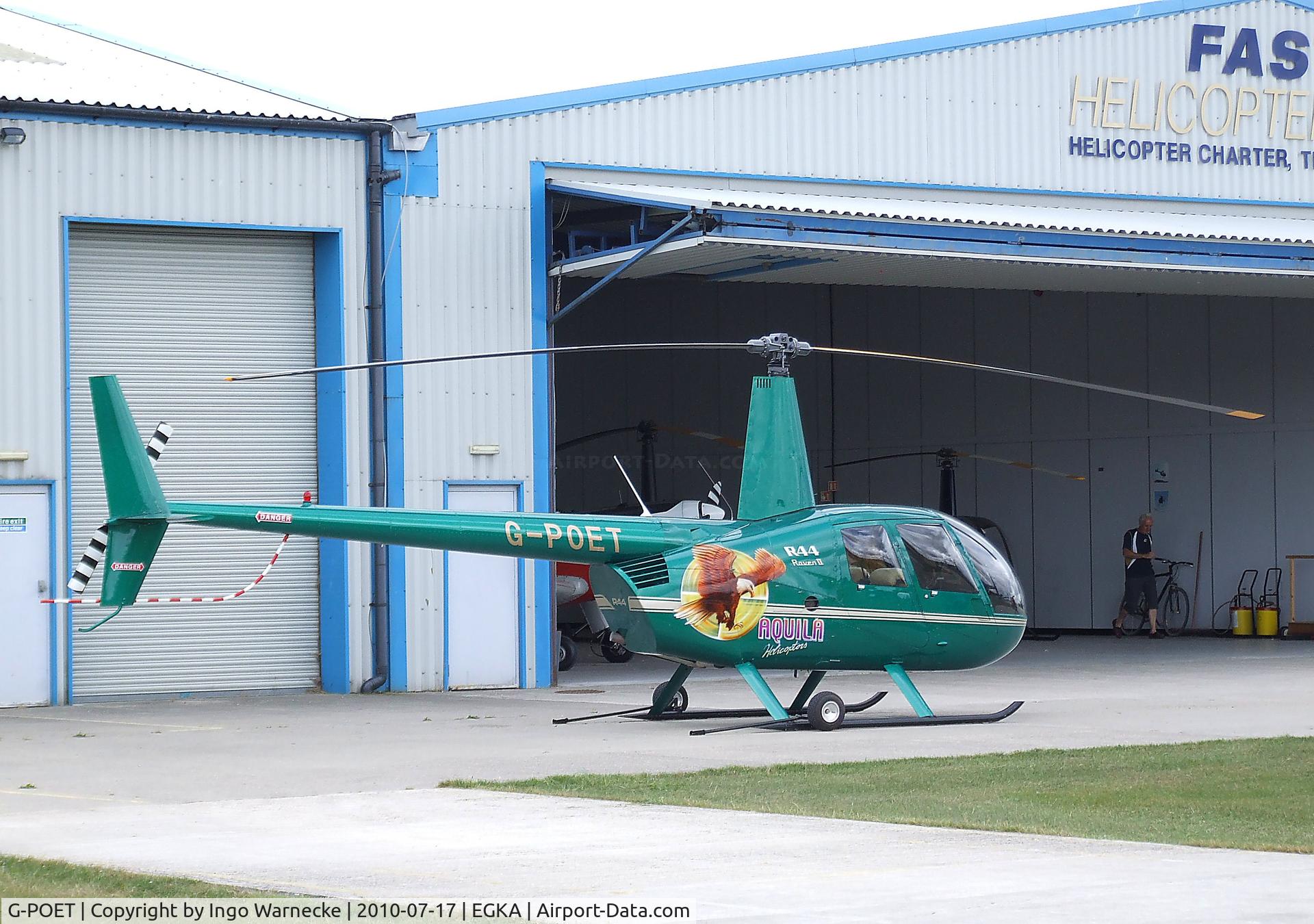 G-POET, 2003 Robinson R44 Raven II C/N 10219, Robinson R44 Raven II at Shoreham airport
