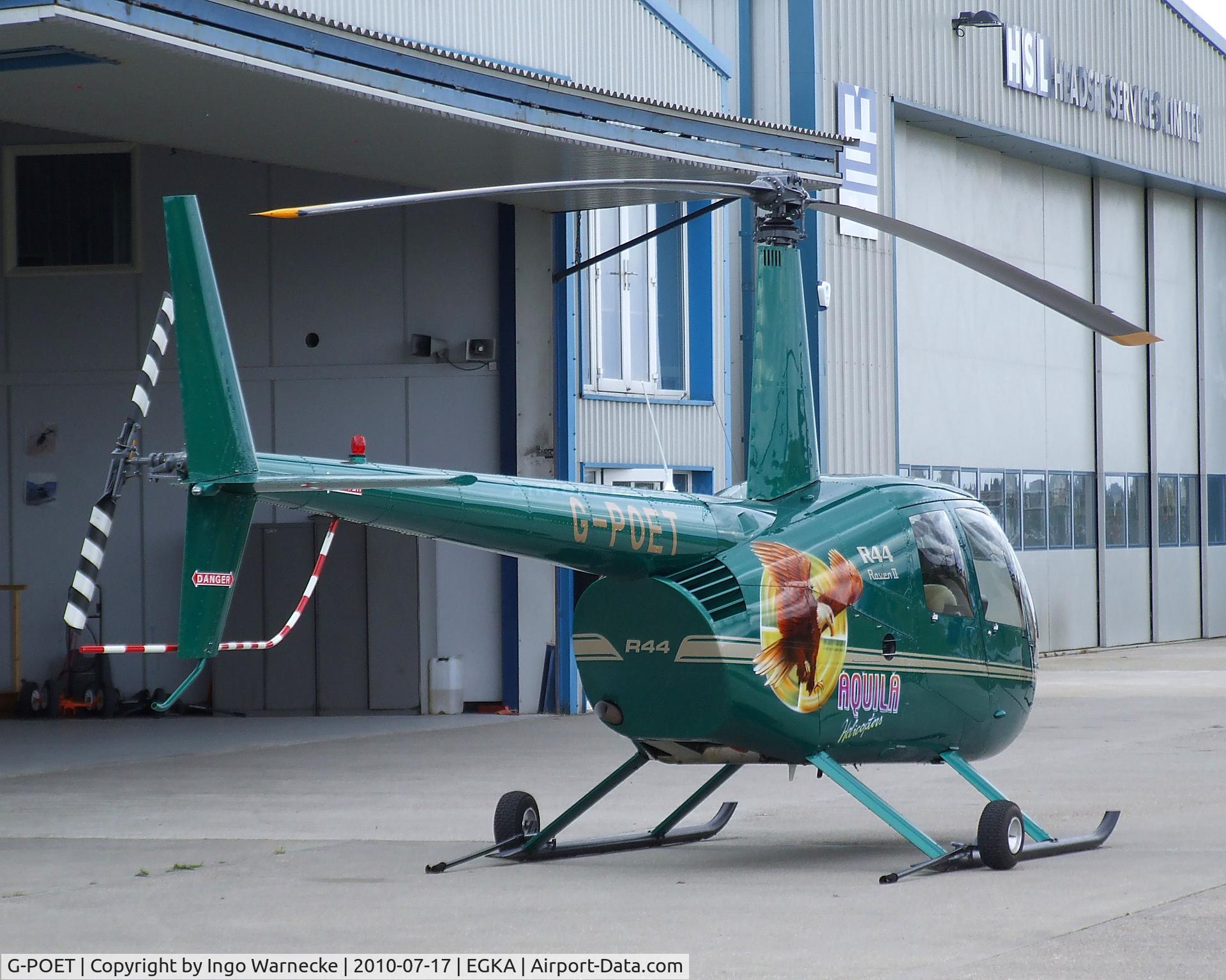 G-POET, 2003 Robinson R44 Raven II C/N 10219, Robinson R44 Raven II at Shoreham airport