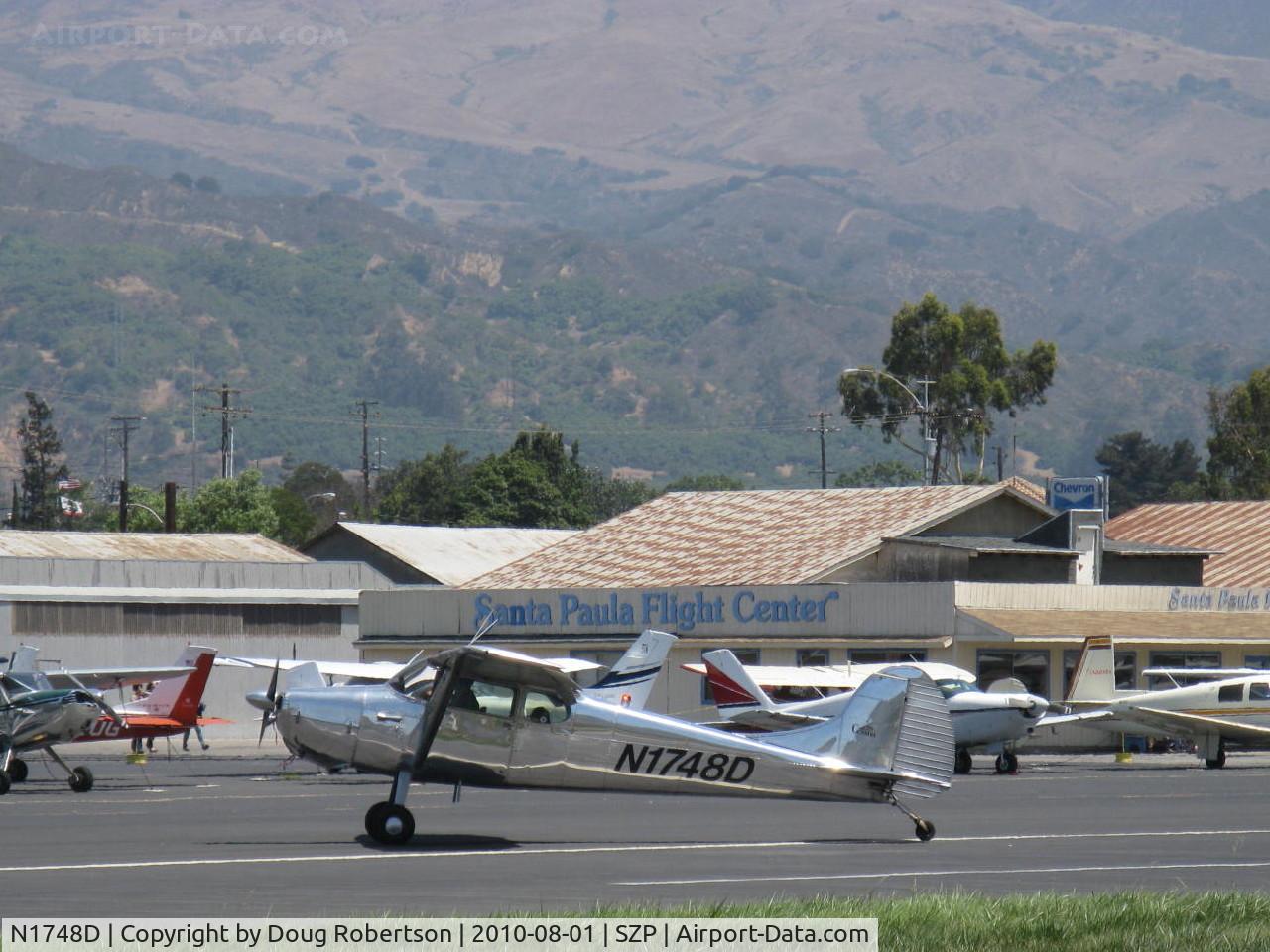 N1748D, 1951 Cessna 170A C/N 20191, 1951 Cessna 170A, Continental C145 145 Hp, taxi off the active