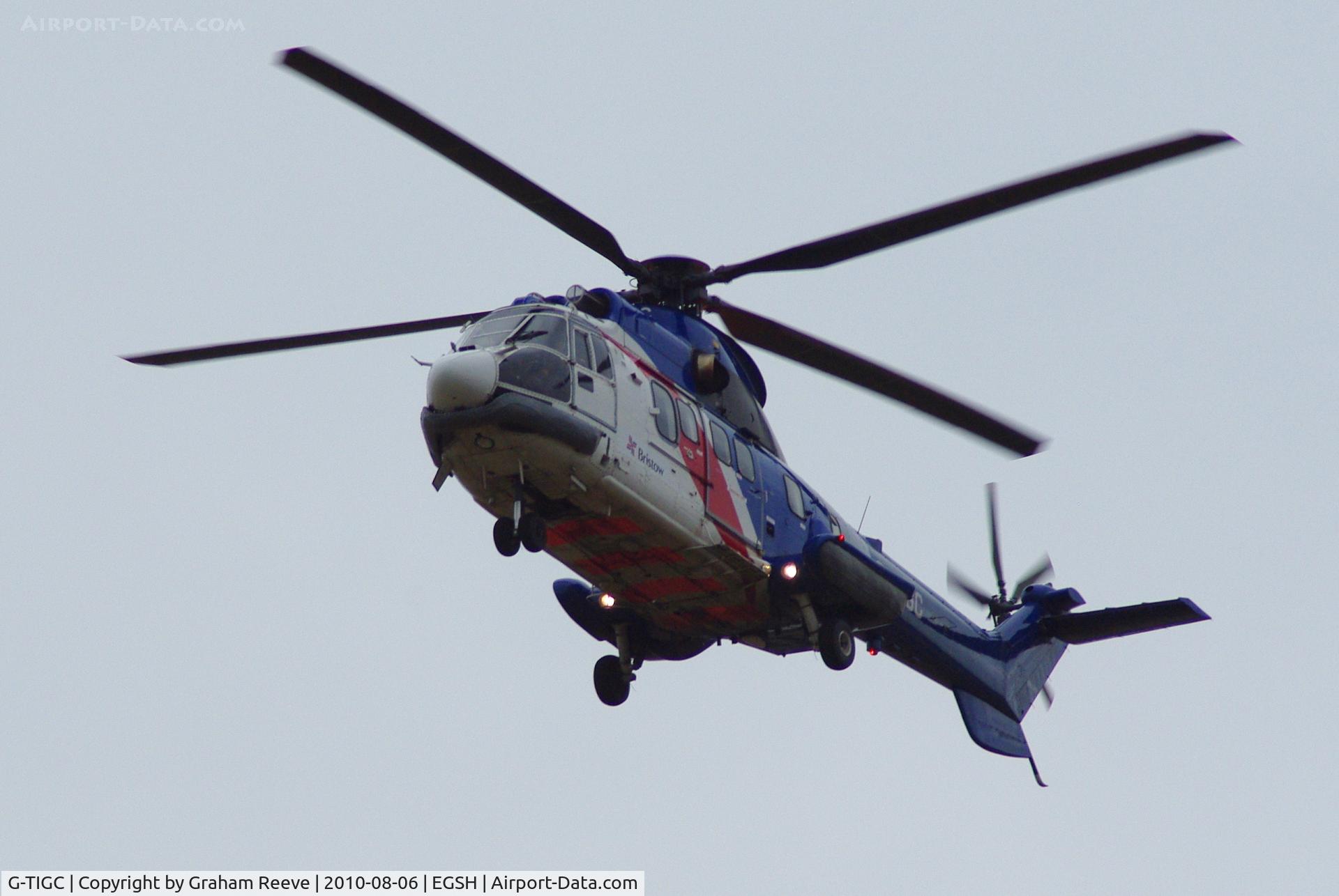 G-TIGC, 1982 Aerospatiale AS-332L Super Puma C/N 2024, In the circuit at Norwich.