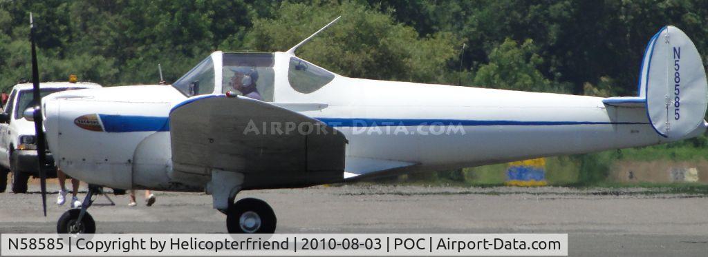 N58585, 1946 Erco 415C Ercoupe C/N 2602, Taxiing to transient parking