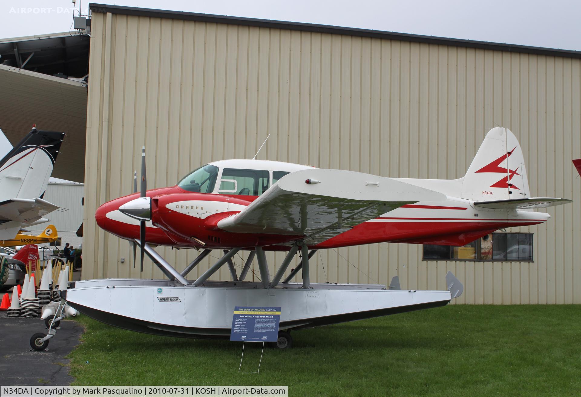 N34DA, 1958 Piper PA-23-160 Apache C/N 23-1469, Piper PA-23-160