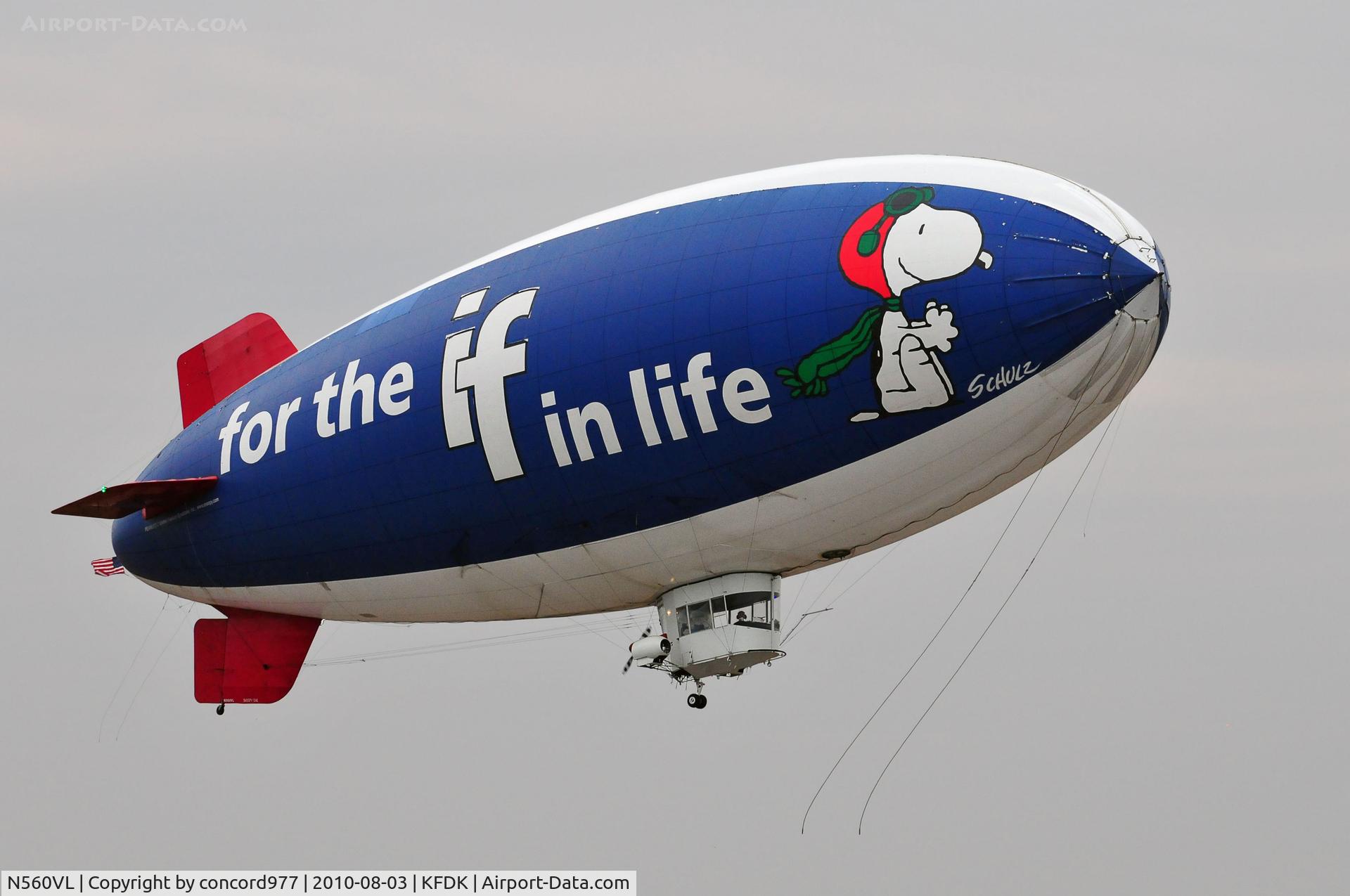 N560VL, 1991 American Blimp Corp A60R C/N 005, Seen at KFDK on 8/3/2010