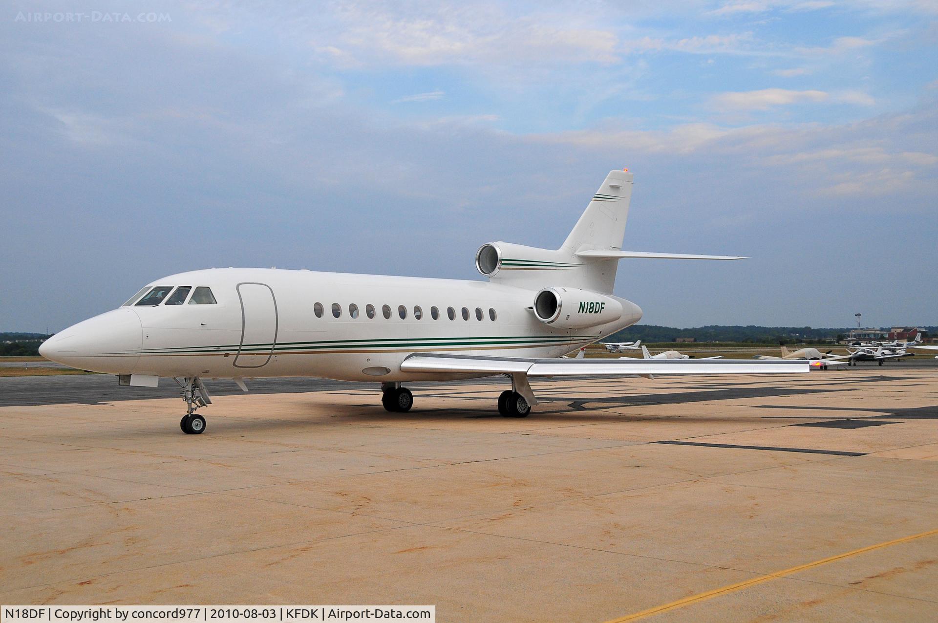 N18DF, 2005 Dassault Falcon 900EX C/N 158, Seen at KFDK on 8/3/2010