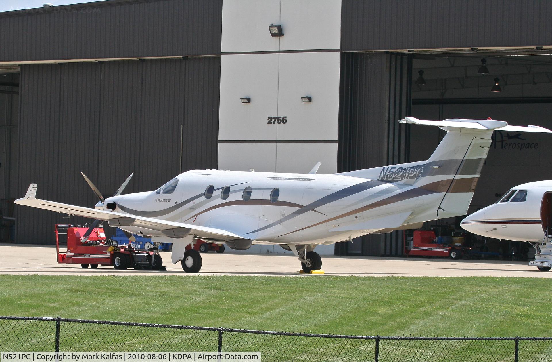 N521PC, 2003 Pilatus PC-12/45 C/N 521, CLOVER MECHANICAL Pilatus PC-12/45 N521PC on the DPA ramp.
