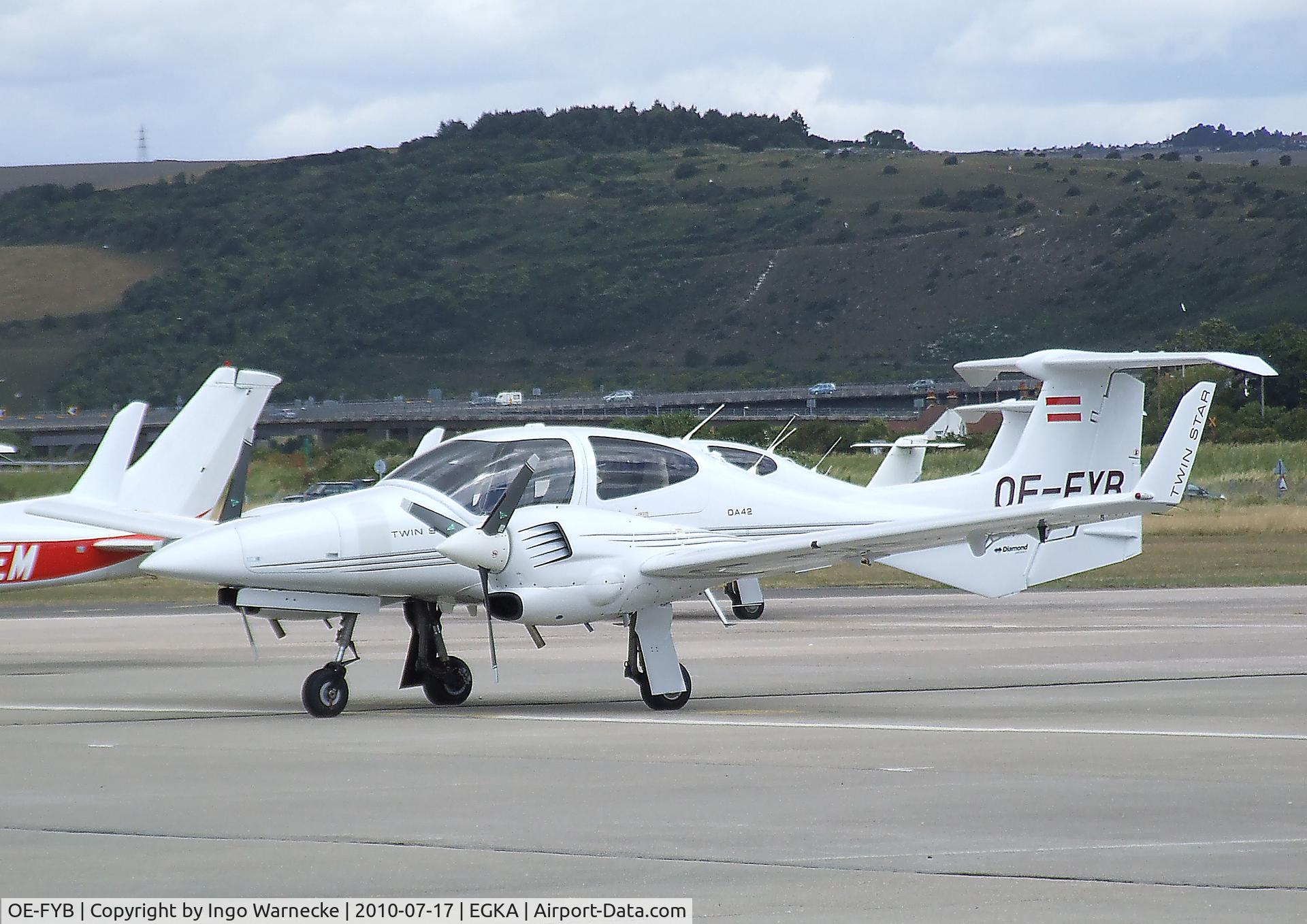 OE-FYB, Diamond DA-42 Twin Star C/N 42.365, Diamond DA-42 Twin Star at Shoreham airport