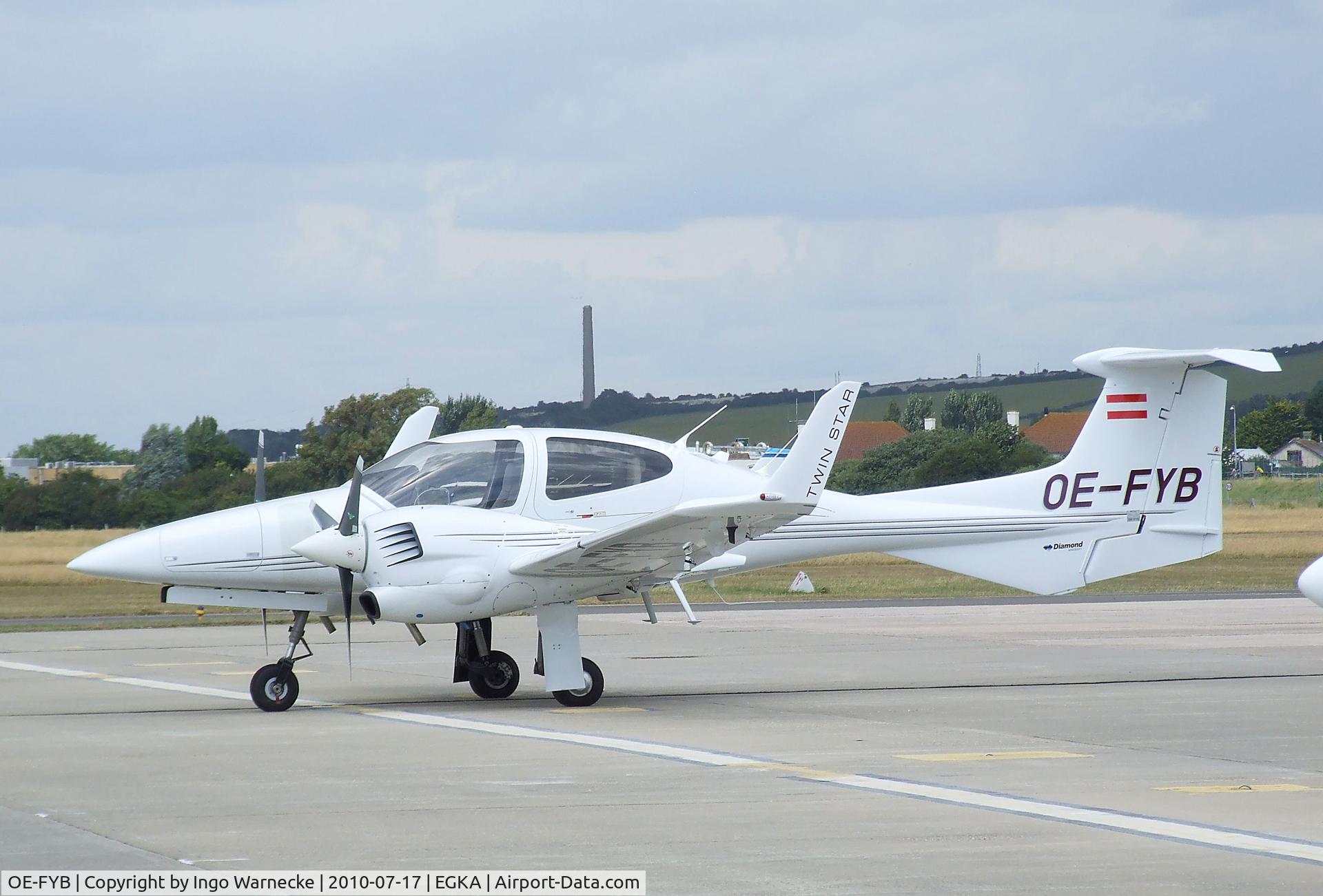 OE-FYB, Diamond DA-42 Twin Star C/N 42.365, Diamond DA-42 Twin Star at Shoreham airport