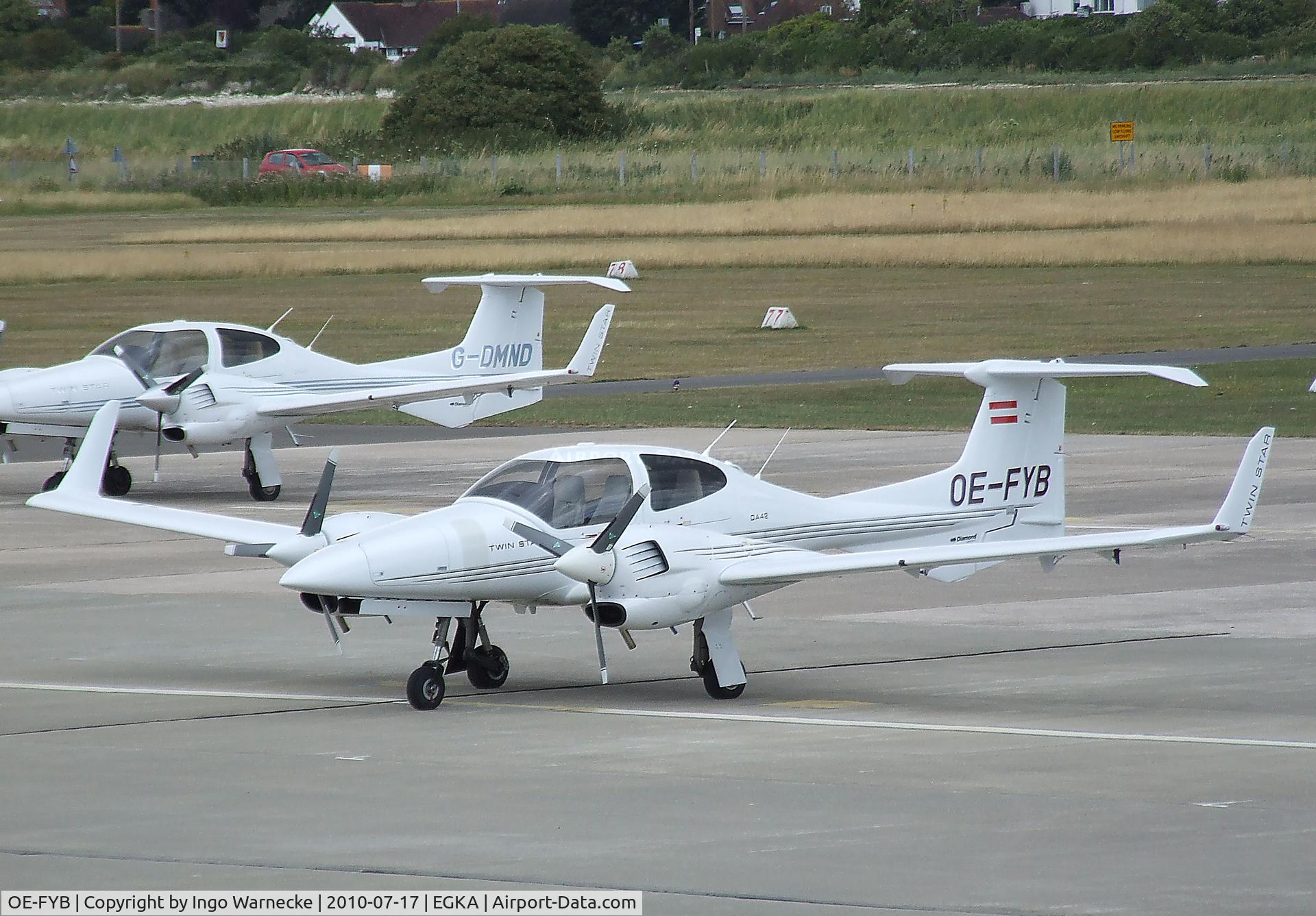 OE-FYB, Diamond DA-42 Twin Star C/N 42.365, Diamond DA-42 Twin Star at Shoreham airport