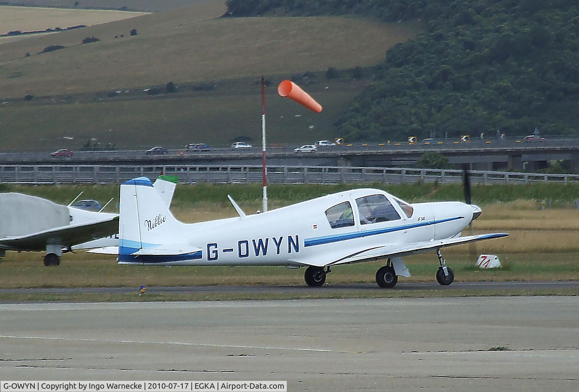 G-OWYN, 1959 Aviamilano F-14 Nibbio C/N 208, Aviamilano F.14 Nibbio at Shoreham airport