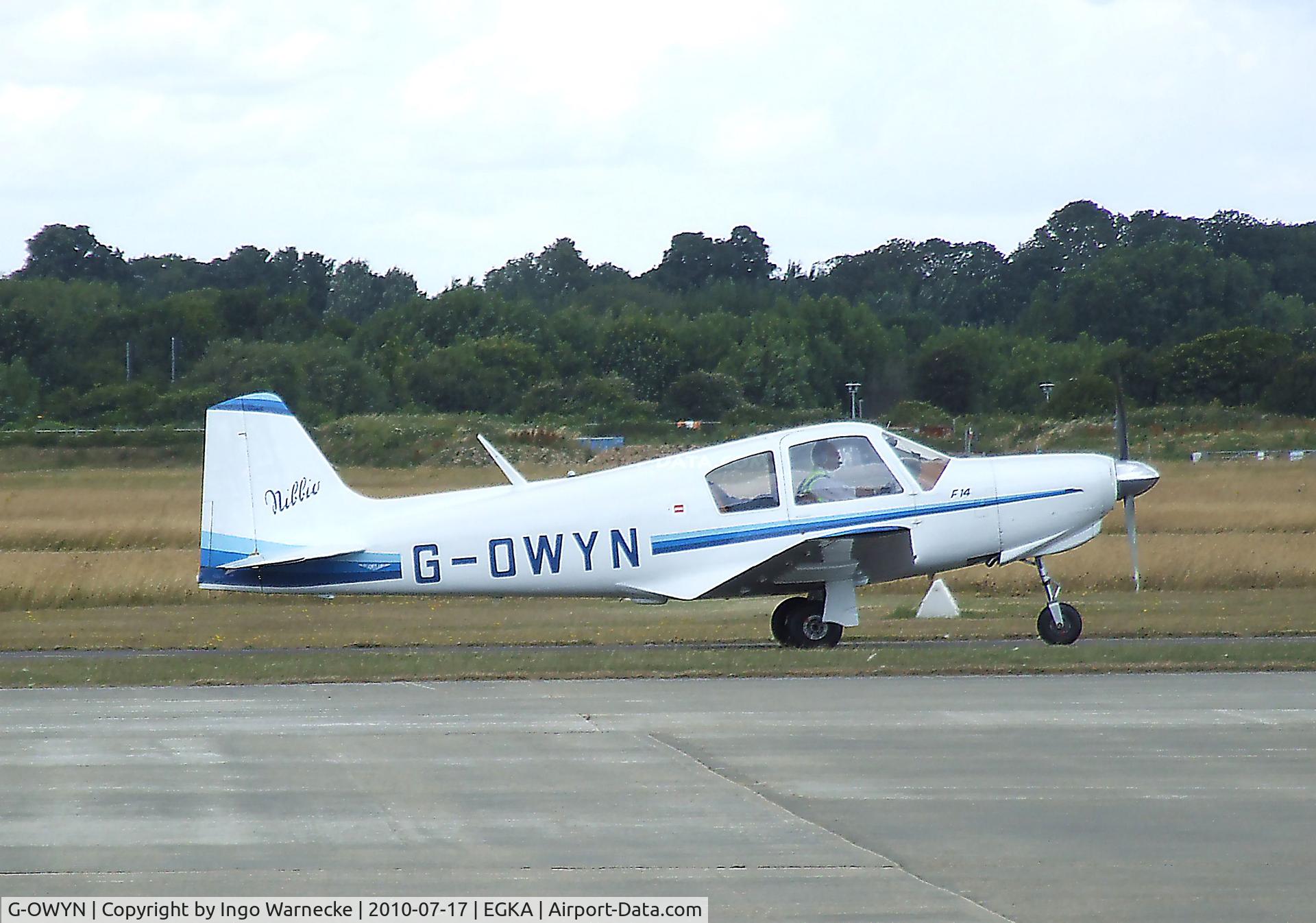 G-OWYN, 1959 Aviamilano F-14 Nibbio C/N 208, Aviamilano F.14 Nibbio at Shoreham airport