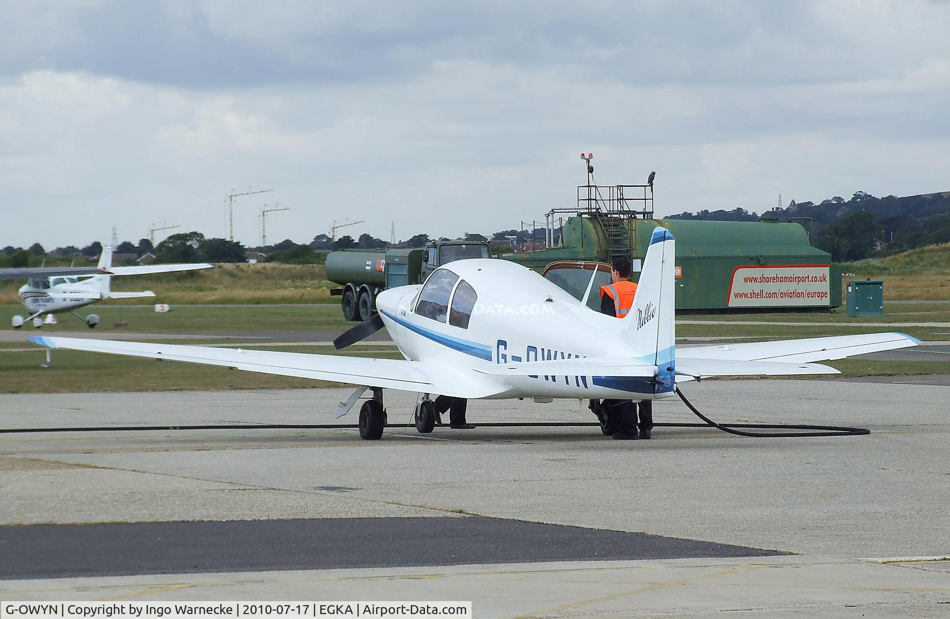 G-OWYN, 1959 Aviamilano F-14 Nibbio C/N 208, Aviamilano F.14 Nibbio at Shoreham airport