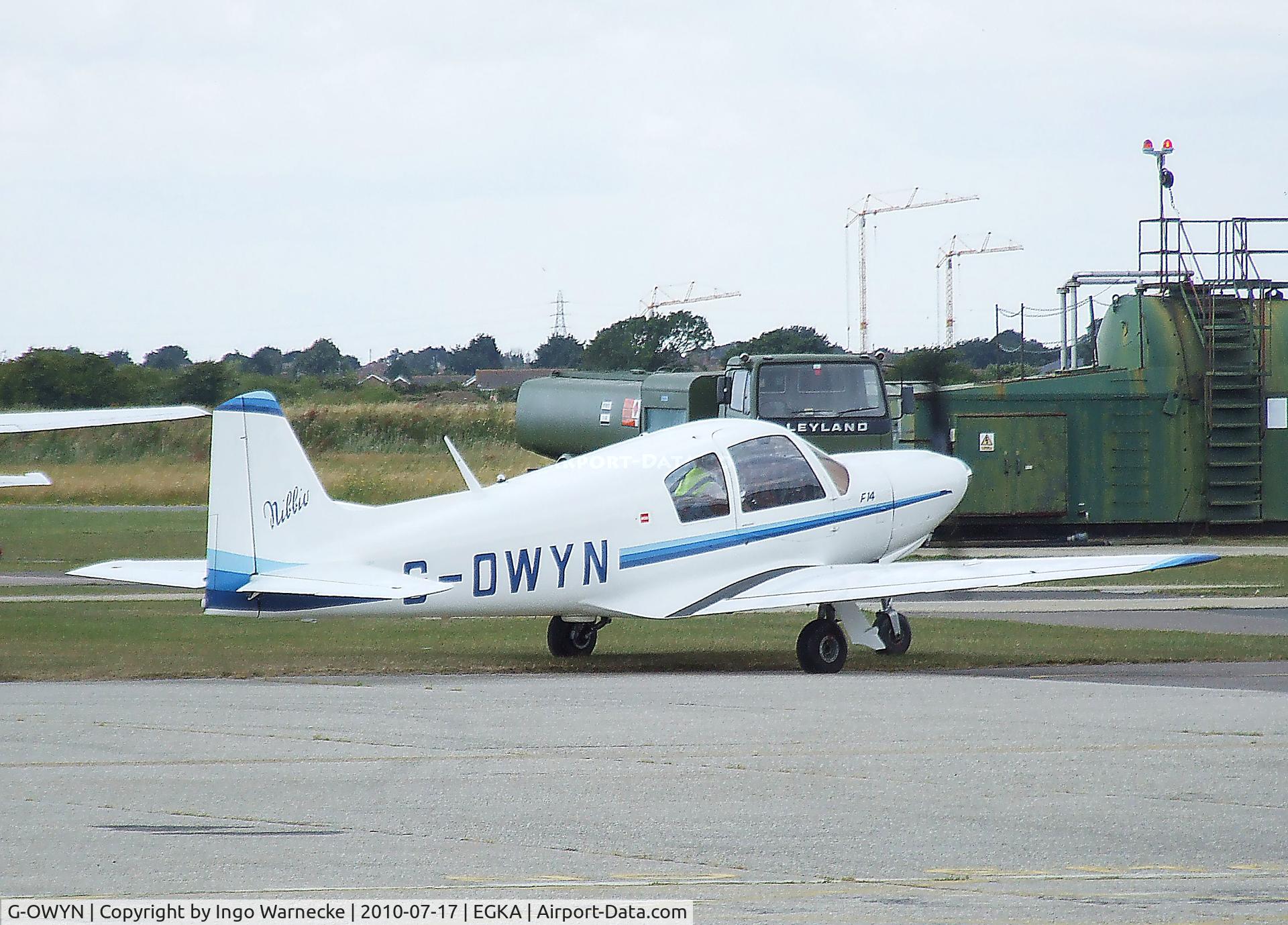 G-OWYN, 1959 Aviamilano F-14 Nibbio C/N 208, Aviamilano F.14 Nibbio at Shoreham airport