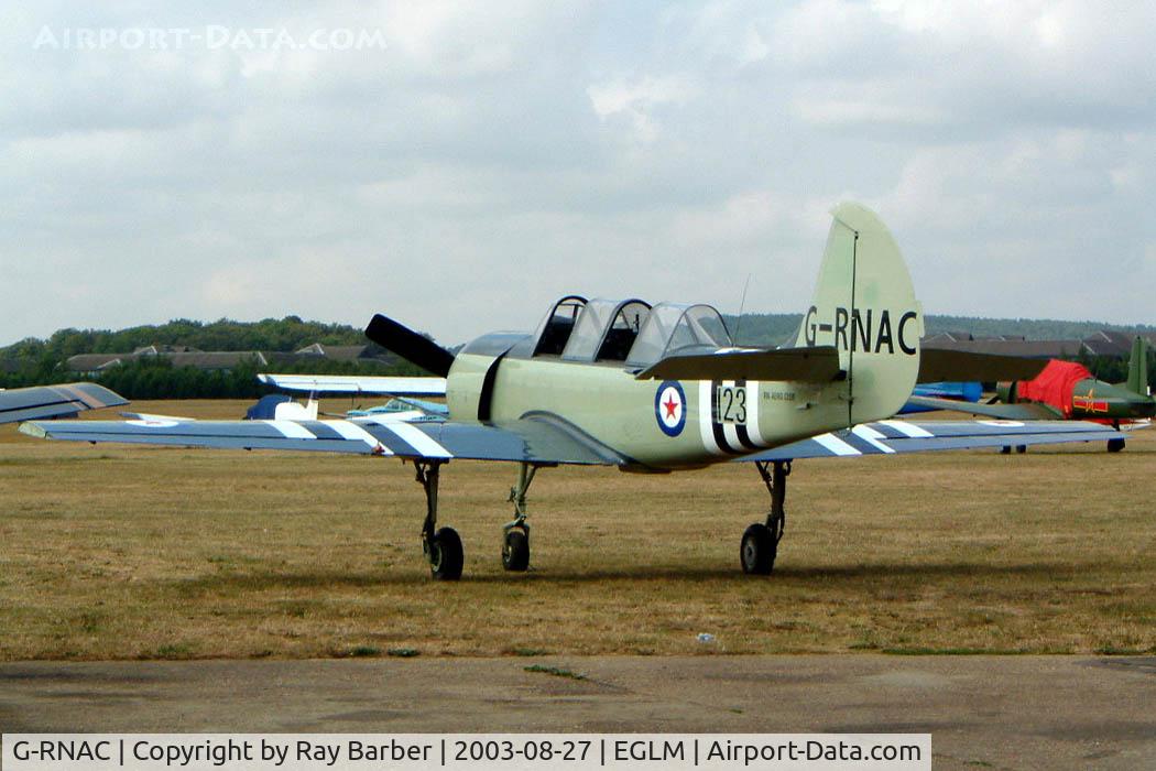 G-RNAC, 1988 Bacau Yak-52 C/N 888912, Yakovlev Yak-52 [888912] White Waltham~G 27/08/2003.