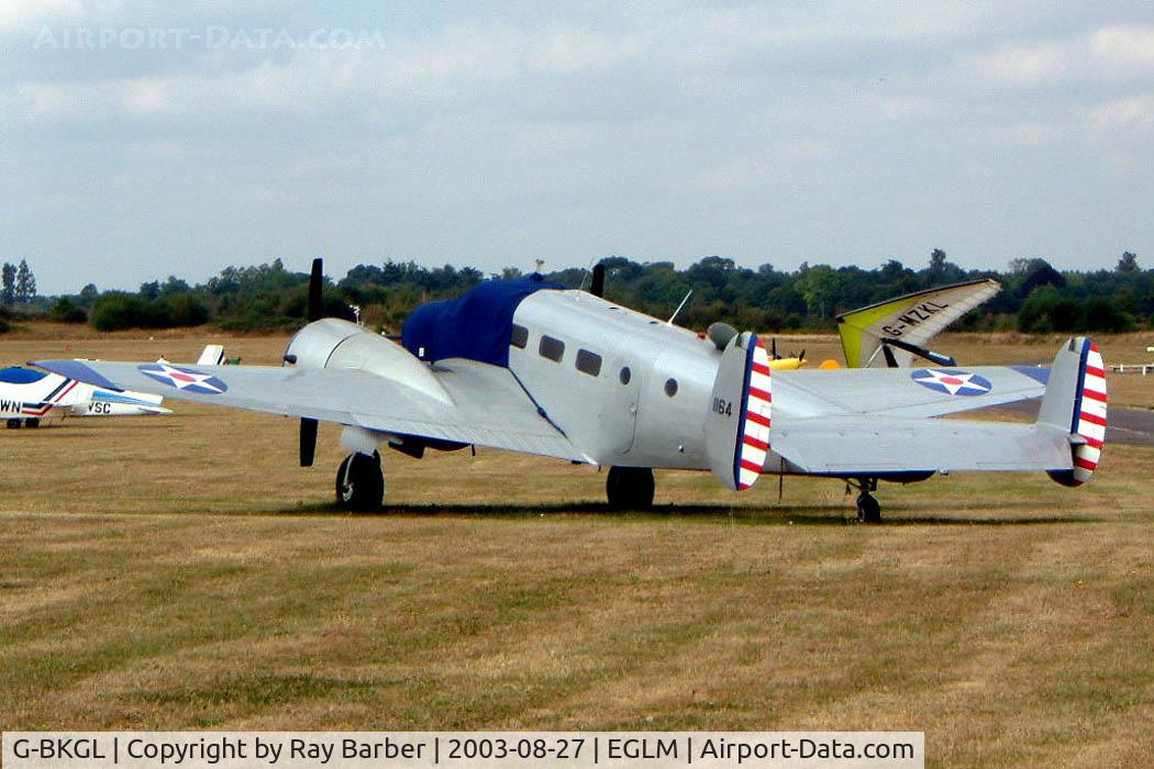 G-BKGL, 1952 Beech Expeditor 3TM C/N CA-164 (A-764), Beech 3TM {CA-164] White Waltham~G 27/08/2003.