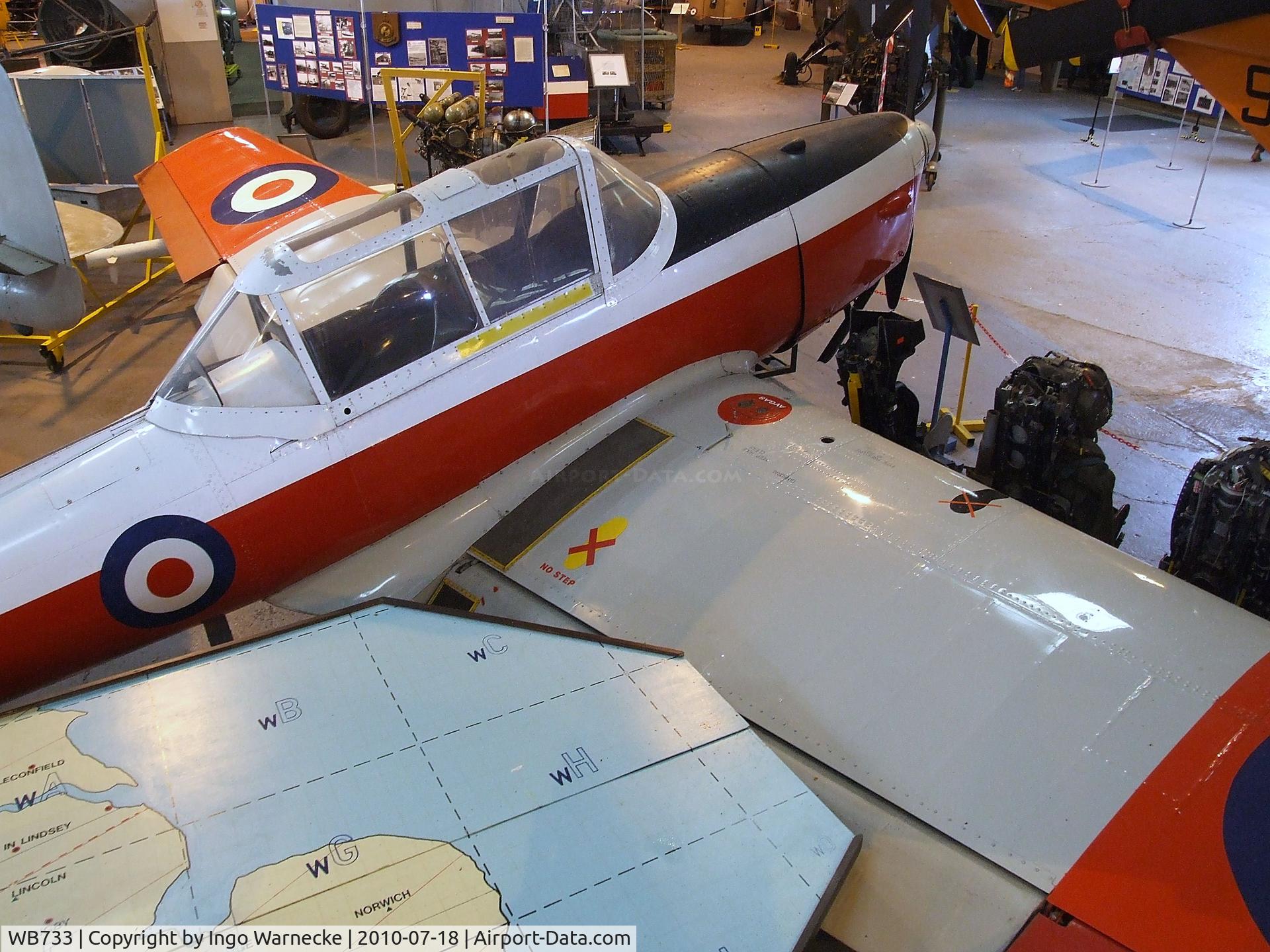 WB733, 1950 De Havilland DHC-1 Chipmunk T.10 C/N C1/0182, De Havilland Canada DHC-1 Chipmunk T10 at the AeroVenture, Doncaster