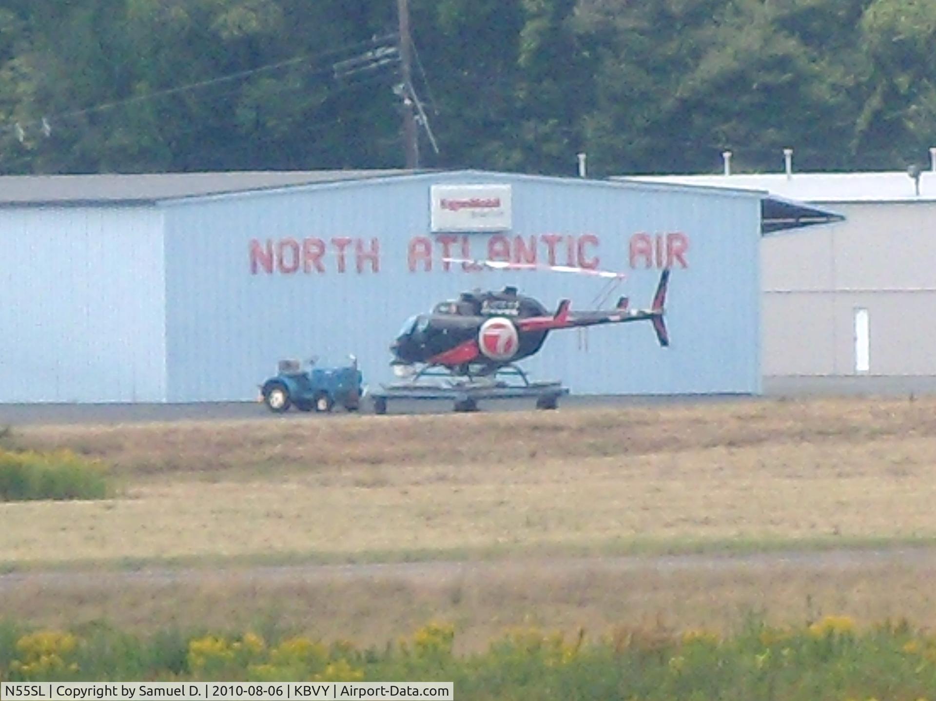 N55SL, 2007 Bell 206L-4 LongRanger LongRanger C/N 52347, Just alanded at KBVY.