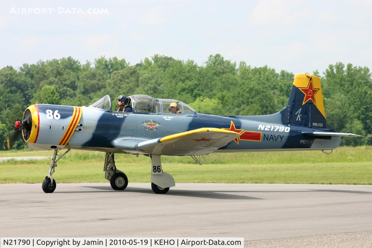 N21790, 1985 Nanchang CJ-6 C/N 4232022, A rare but welcome visitor pulling up to the pumps.