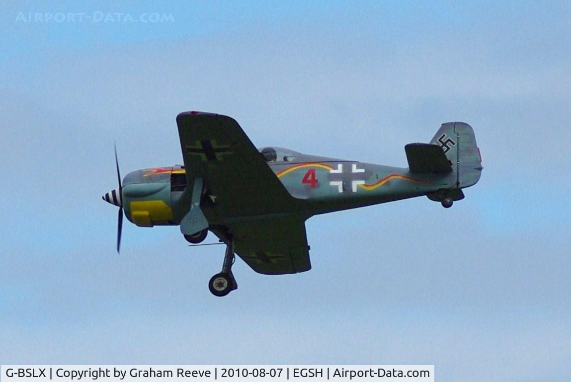 G-BSLX, 1977 WAR Focke-Wulf 190 C/N 24, Landing with engine problems.