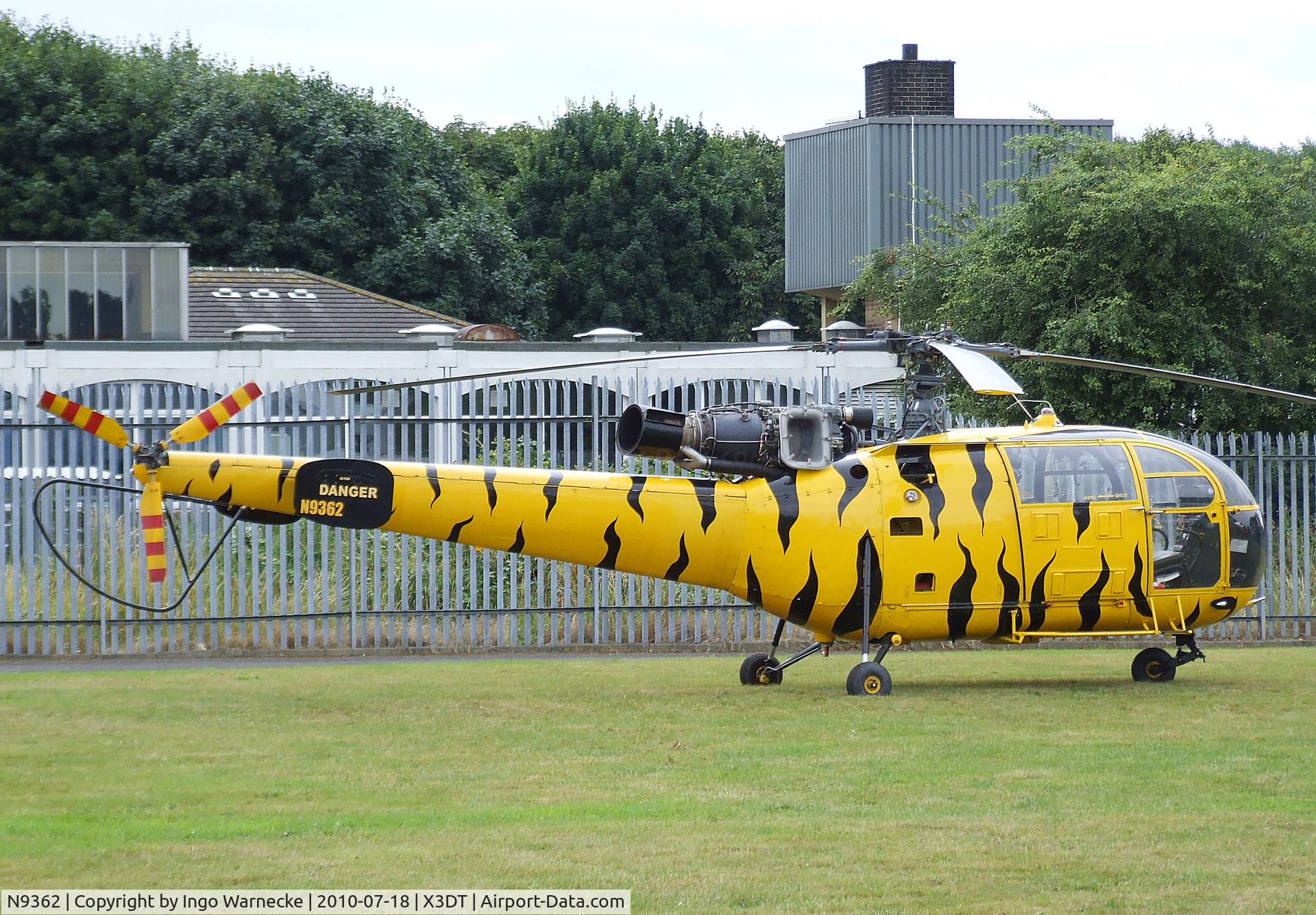 N9362, 1970 Aerospatiale SA-316B Alouette III C/N 1739, Aerospatiale SA.316B Alouette III parked on the lawn in front of the AeroVenture Museum, Doncaster