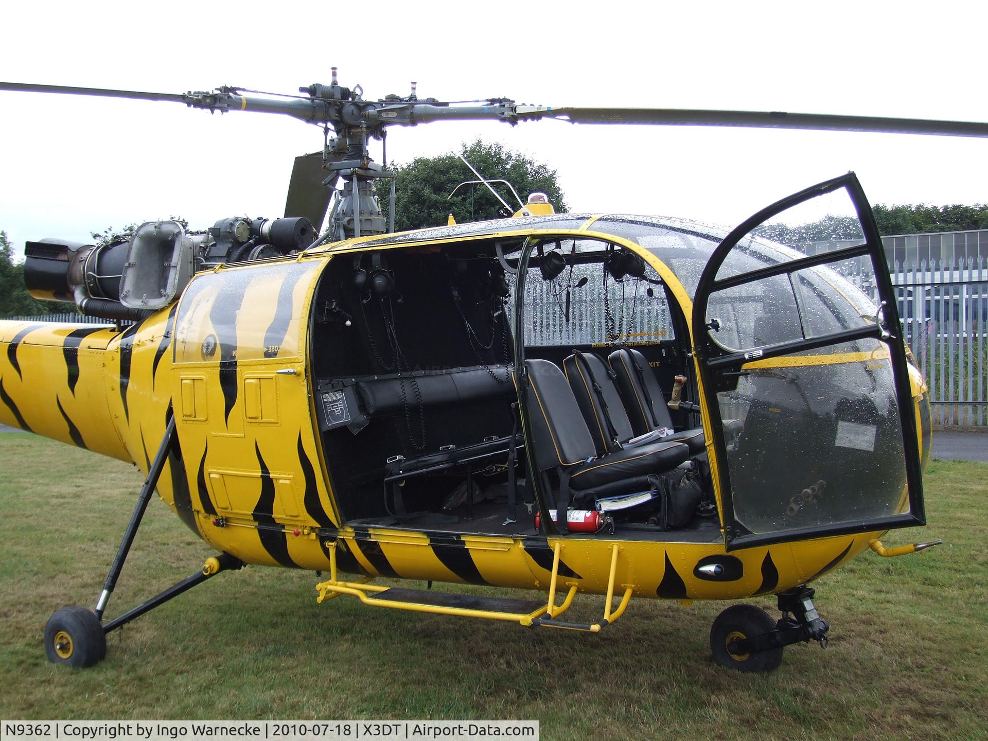 N9362, 1970 Aerospatiale SA-316B Alouette III C/N 1739, Aerospatiale SA.316B Alouette III parked on the lawn in front of the AeroVenture Museum, Doncaster