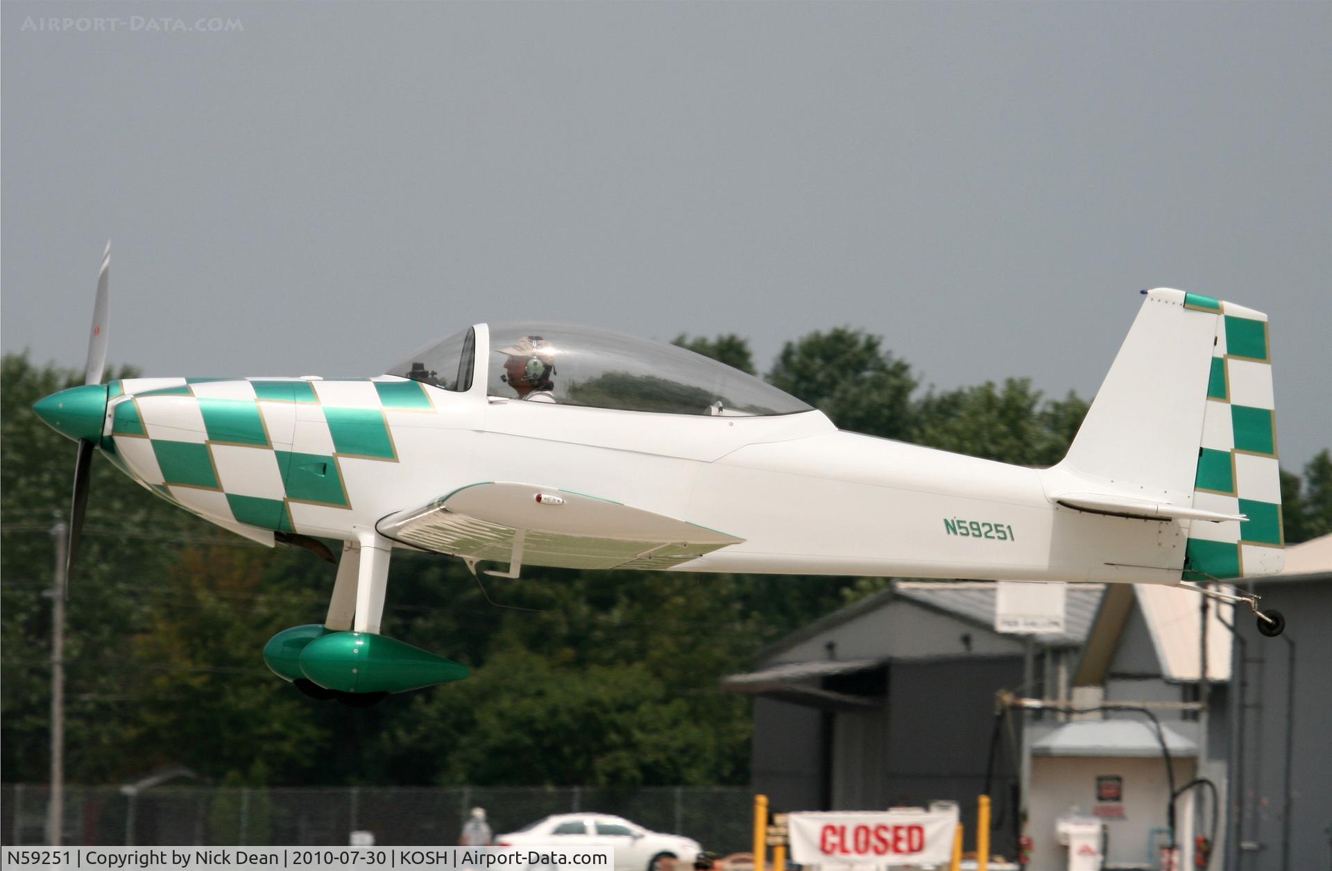 N59251, 2007 Vans RV-8 C/N 81199, KOSH