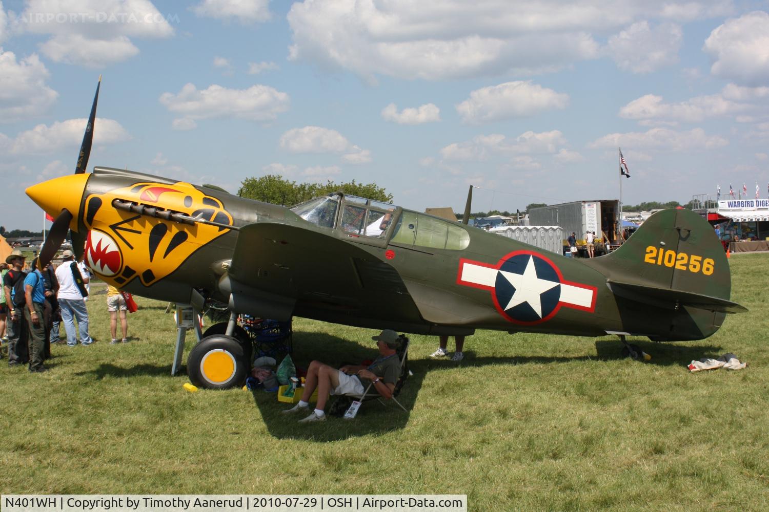 N401WH, 1942 Curtiss P-40K Warhawk C/N 42-10256, 1942 Curtiss P-40-K, c/n: 42-10256