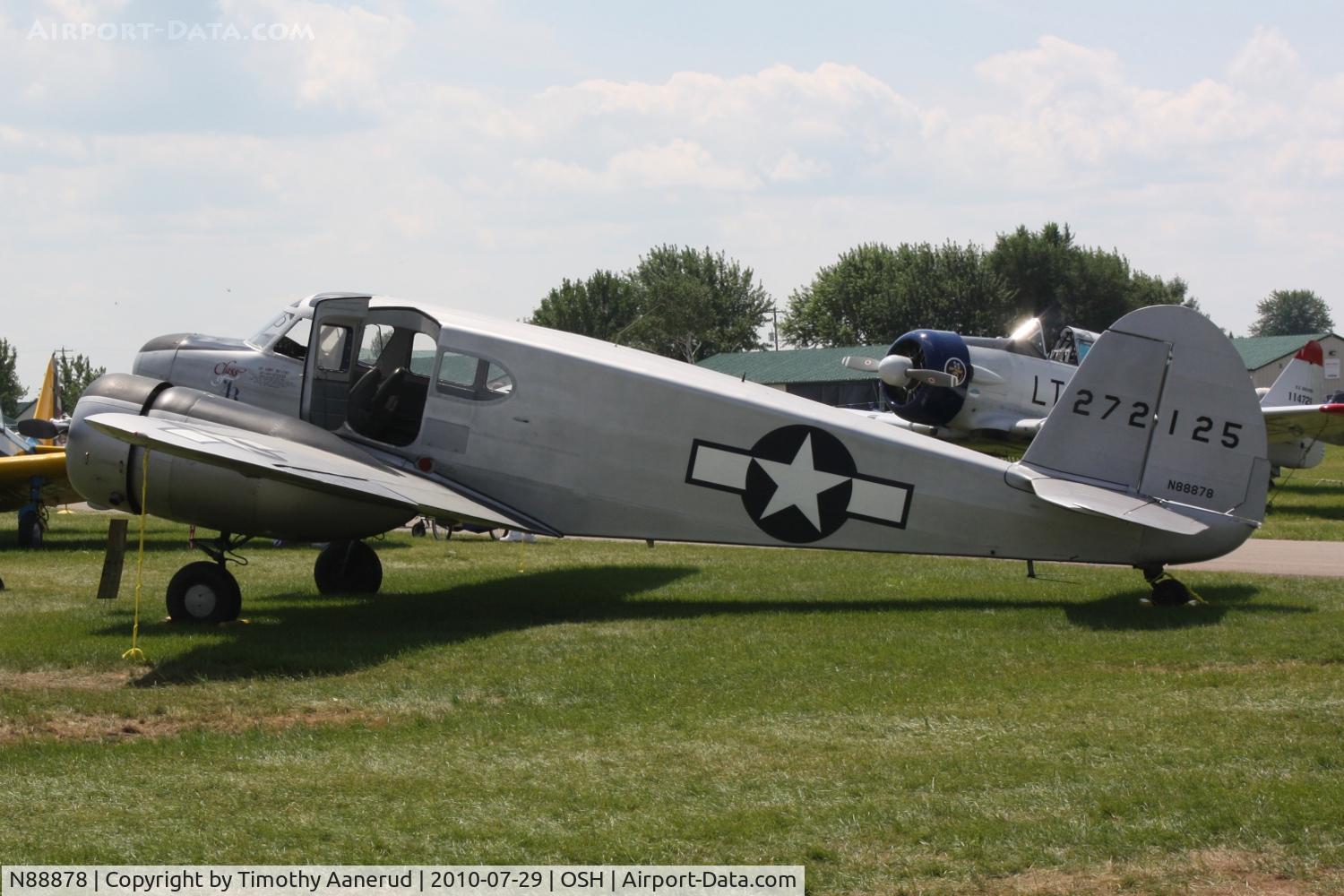 N88878, 1943 Cessna UC-78C (T-50) Bobcat C/N 4121, 1943 Cessna T-50, c/n: 4121