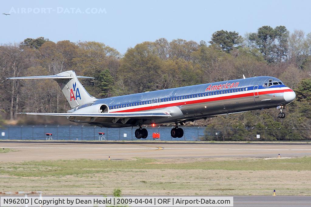 N9620D, 1997 McDonnell Douglas MD-83 (DC-9-83) C/N 53591, American Airlines N9620D from Dallas/Fort Worth Int'l (KDFW) landing RWY 23.