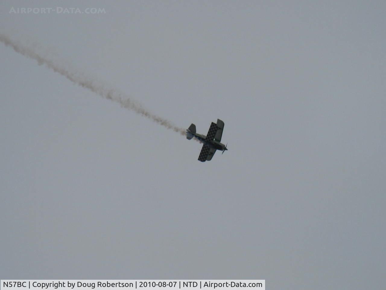 N57BC, 2001 Aviat Pitts S-2C Special C/N 6042, 2001 Aviat S-2C PITTS SPECIAL, Lycoming AEIO-540, low show aerobatics due to low ceiling and fog