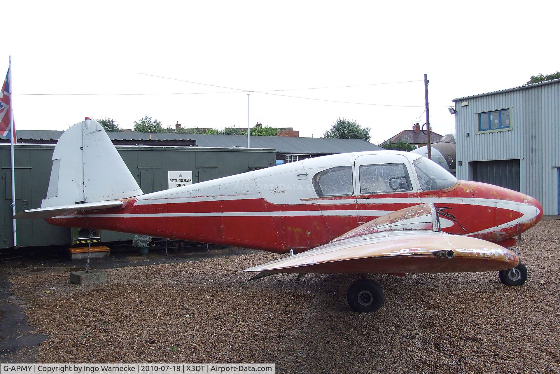 G-APMY, 1958 Piper PA-23-160 Apache C/N 23-1258, Piper PA-23-160 Apache (minus engines) at the AeroVenture, Doncaster