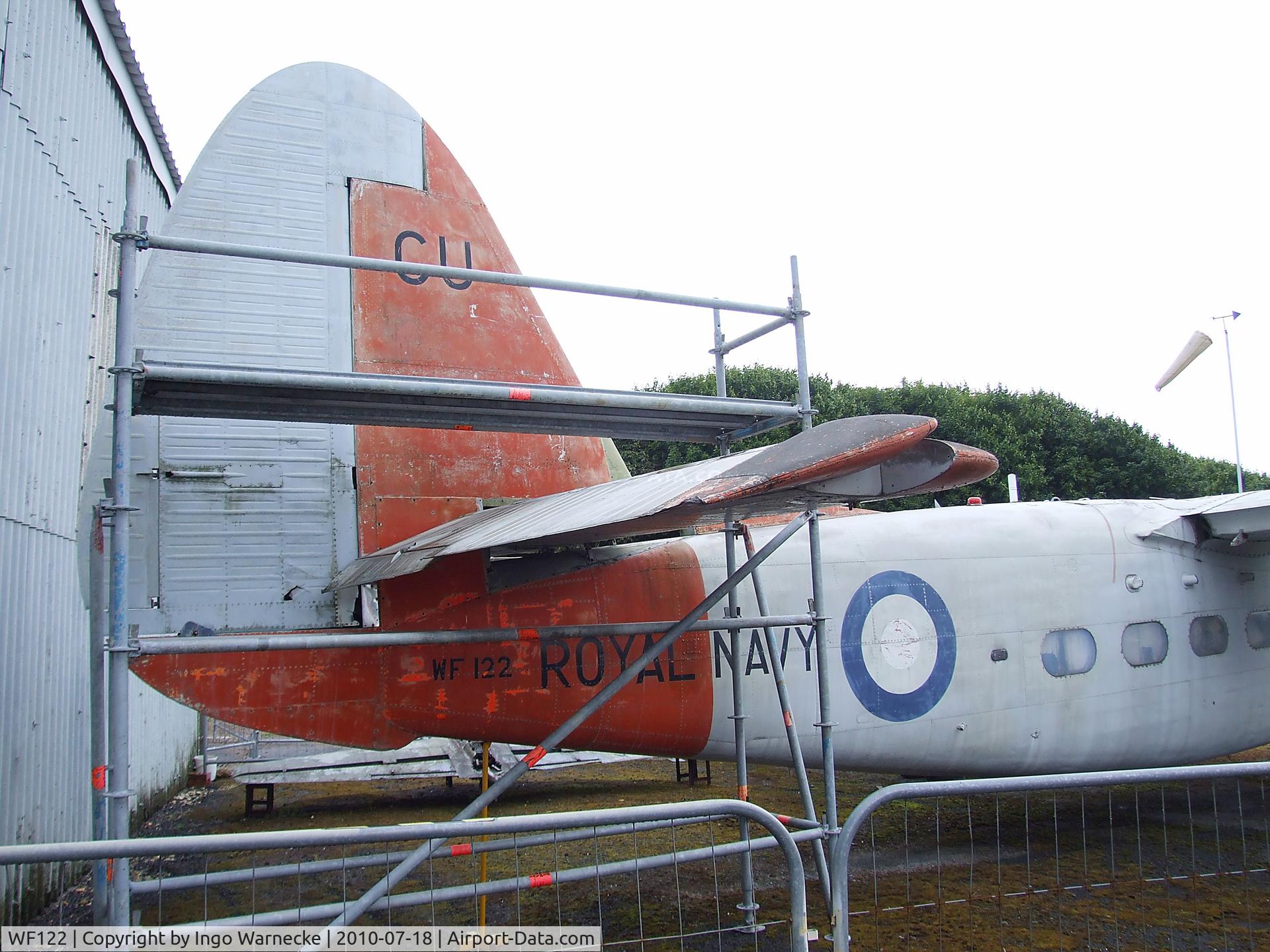WF122, 1951 Percival P-57 Sea Prince T1 C/N P57/18, Percival Sea Prince T1 (undergoing restauration) at the AeroVenture, Doncaster