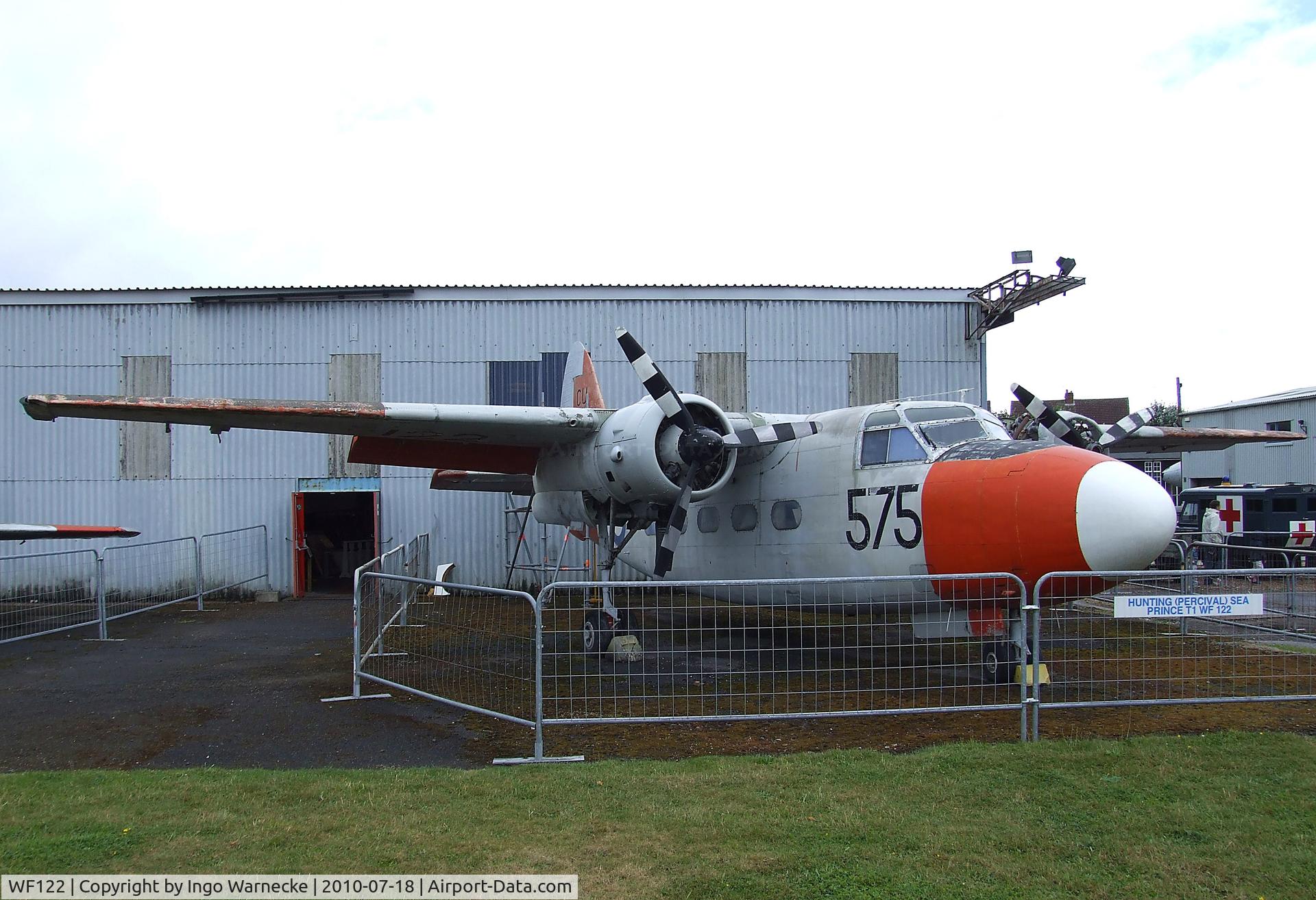 WF122, 1951 Percival P-57 Sea Prince T1 C/N P57/18, Percival Sea Prince T1 (undergoing restauration) at the AeroVenture, Doncaster