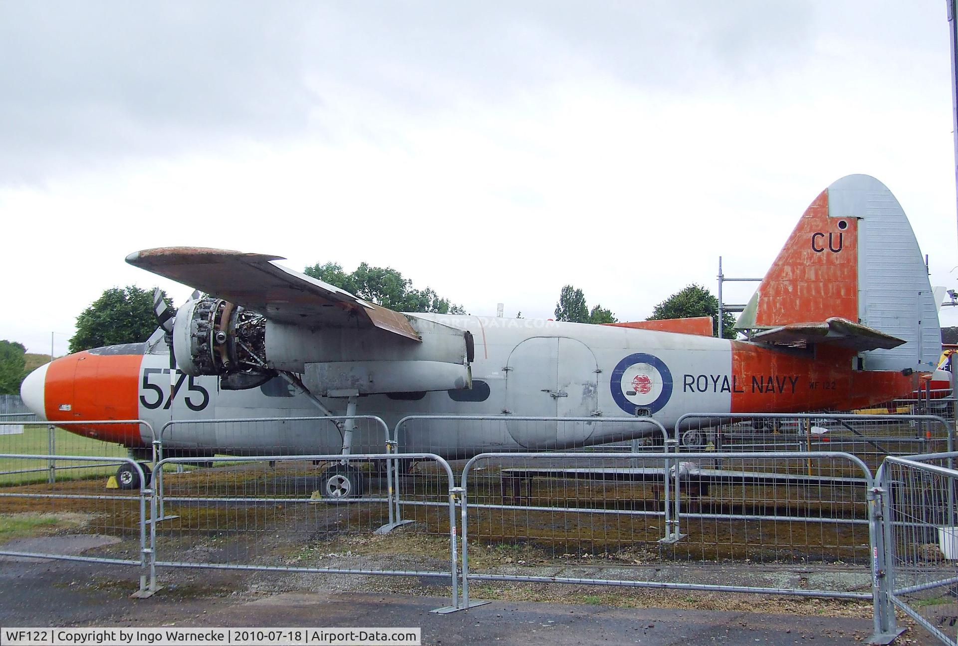 WF122, 1951 Percival P-57 Sea Prince T1 C/N P57/18, Percival Sea Prince T1 (undergoing restauration) at the AeroVenture, Doncaster