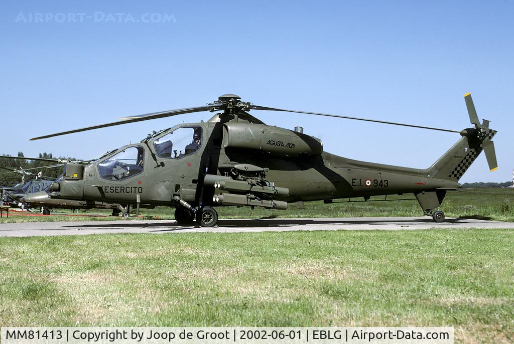MM81413, Agusta A-129A Mangusta C/N 29044, The Mangusta never became the commercial success teh Italians had hoped for.