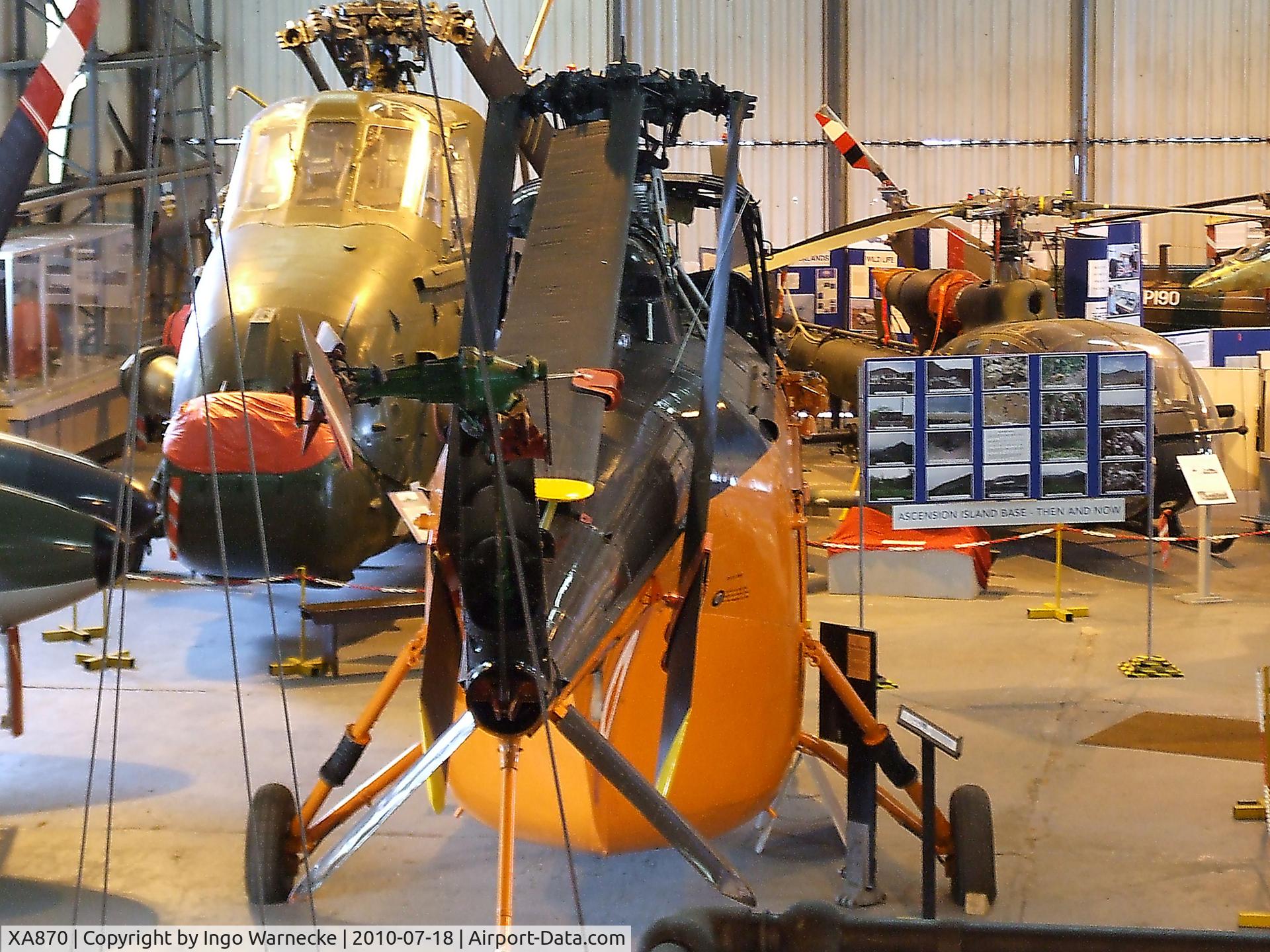 XA870, 1954 Westland Whirlwind HAR.1 C/N WA16, Westland Whirlwind HAR1 at the AeroVenture, Doncaster