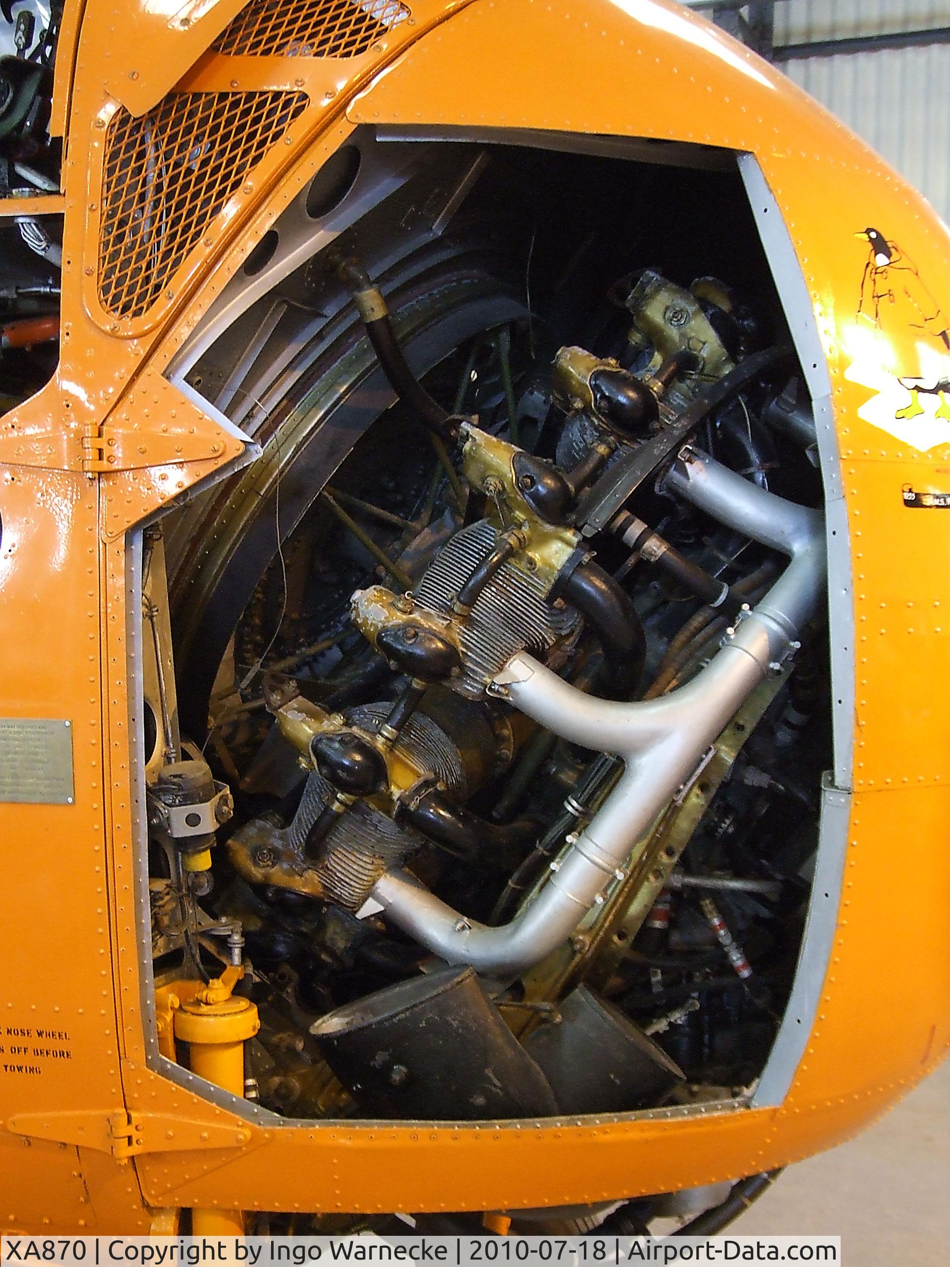 XA870, 1954 Westland Whirlwind HAR.1 C/N WA16, Westland Whirlwind HAR1 at the AeroVenture, Doncaster