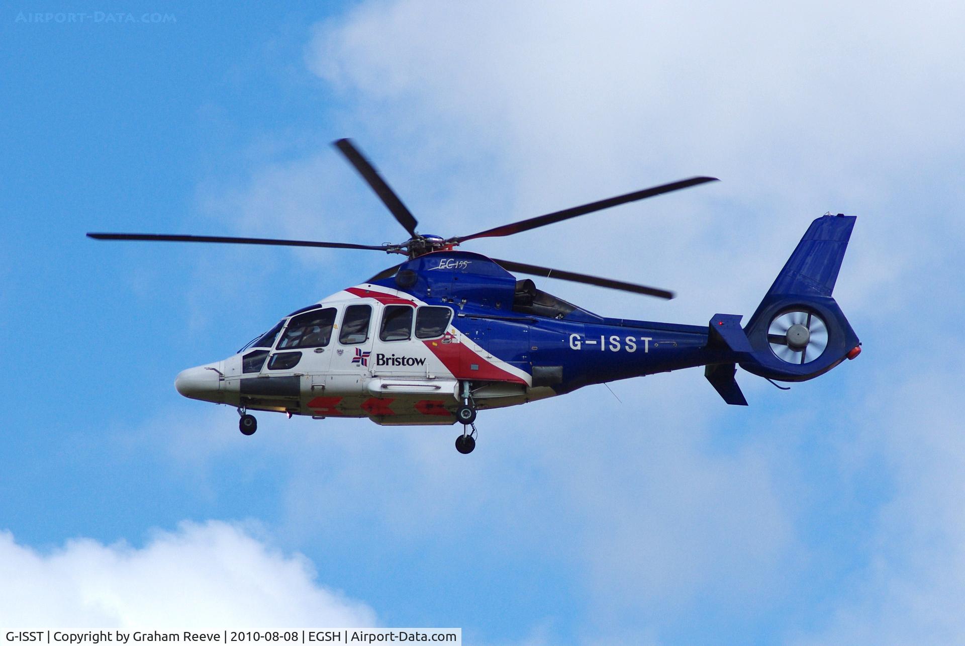 G-ISST, 2007 Eurocopter EC-155B-1 C/N 6778, Landing at Norwich.