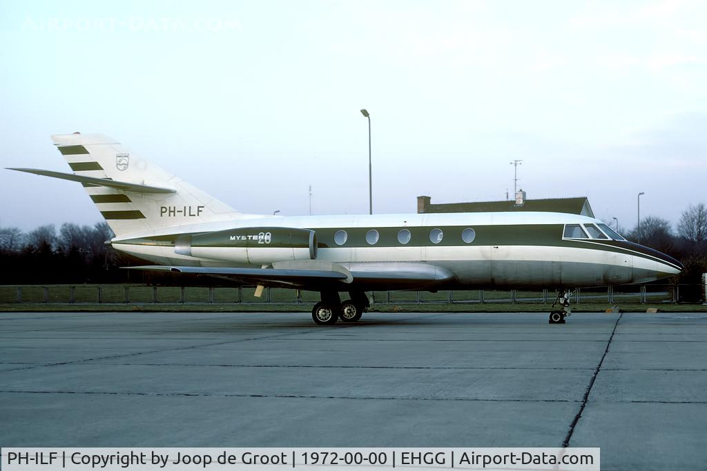 PH-ILF, 1968 Dassault Mystere 20C C/N 147, A long serving bizjet of the Philips company fleet. It was in service from 1968 to 1994. From the G.Bouma collection