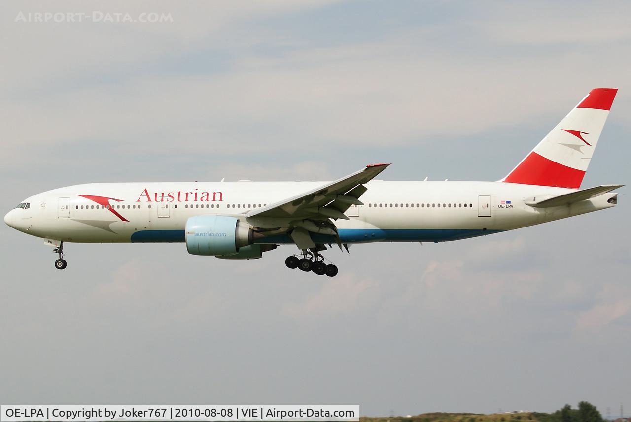OE-LPA, 1997 Boeing 777-2Z9/ER C/N 28698, Autrian Airlines