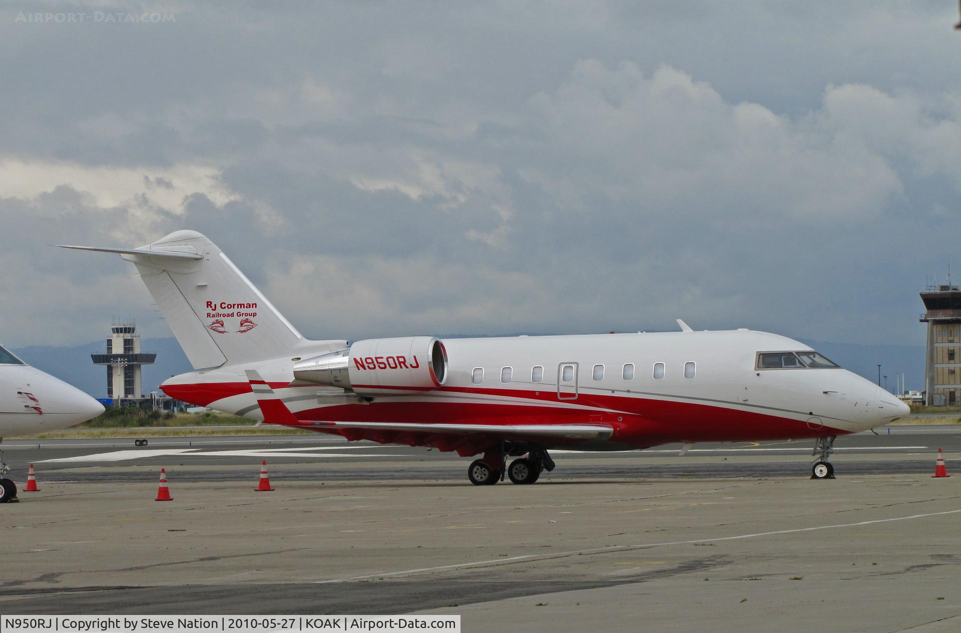 N950RJ, 2007 Bombardier Challenger 605 (CL-600-2B16) C/N 5742, RJ Coleman Railroad Group on North Ramp