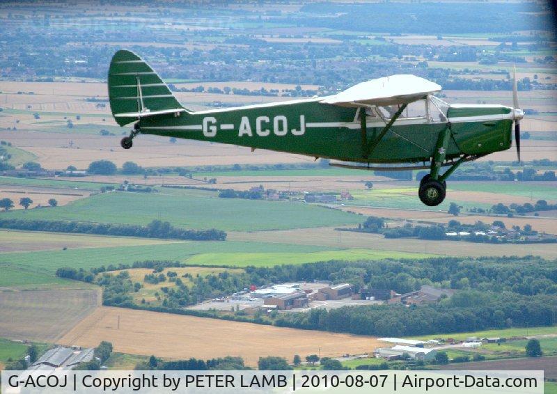 G-ACOJ, 1934 De Havilland DH.85 Leopard Moth C/N 7035, Leapord Moth over Breighton E.Yorks