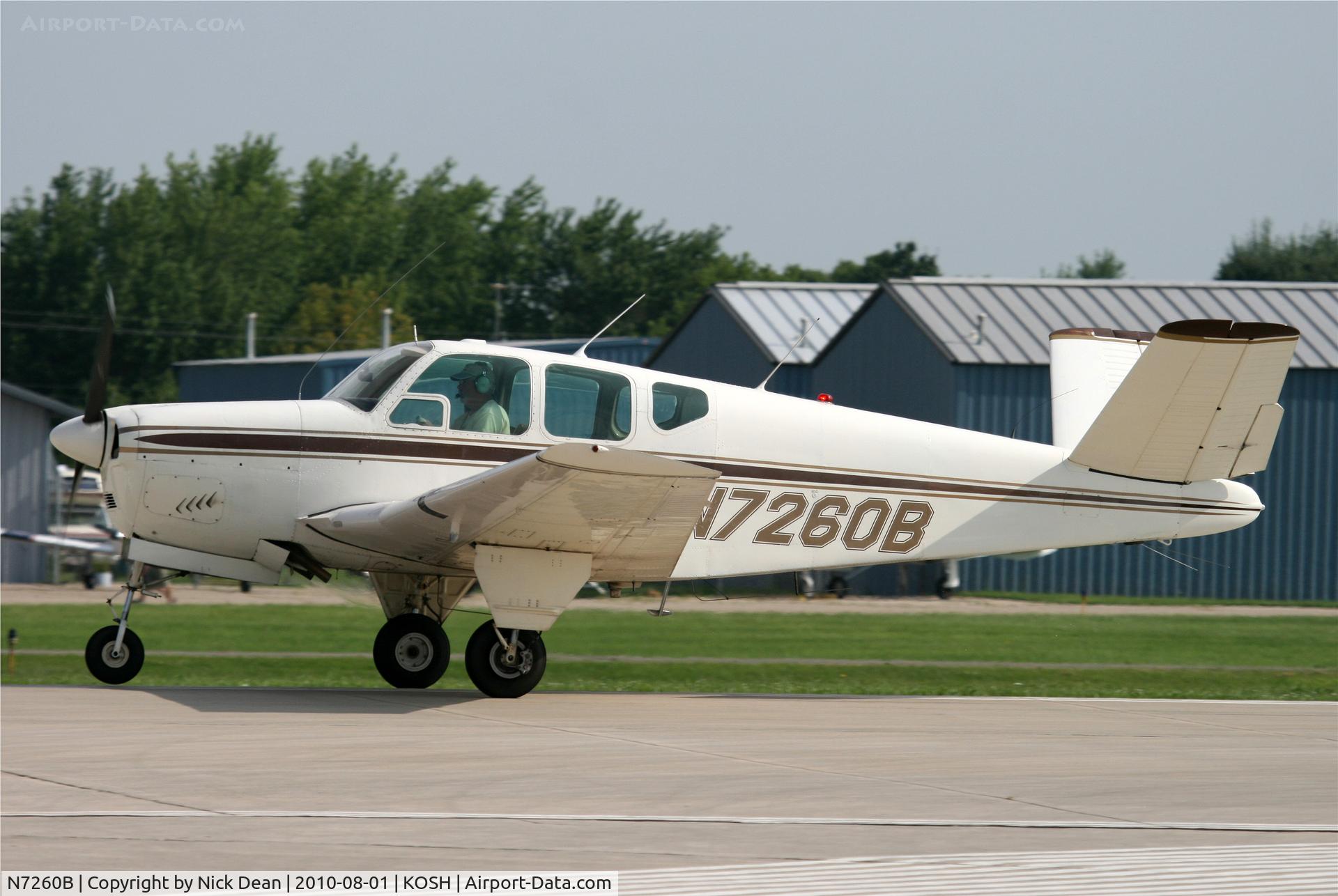 N7260B, 1958 Beech J35 Bonanza C/N D-5601, KOSH
