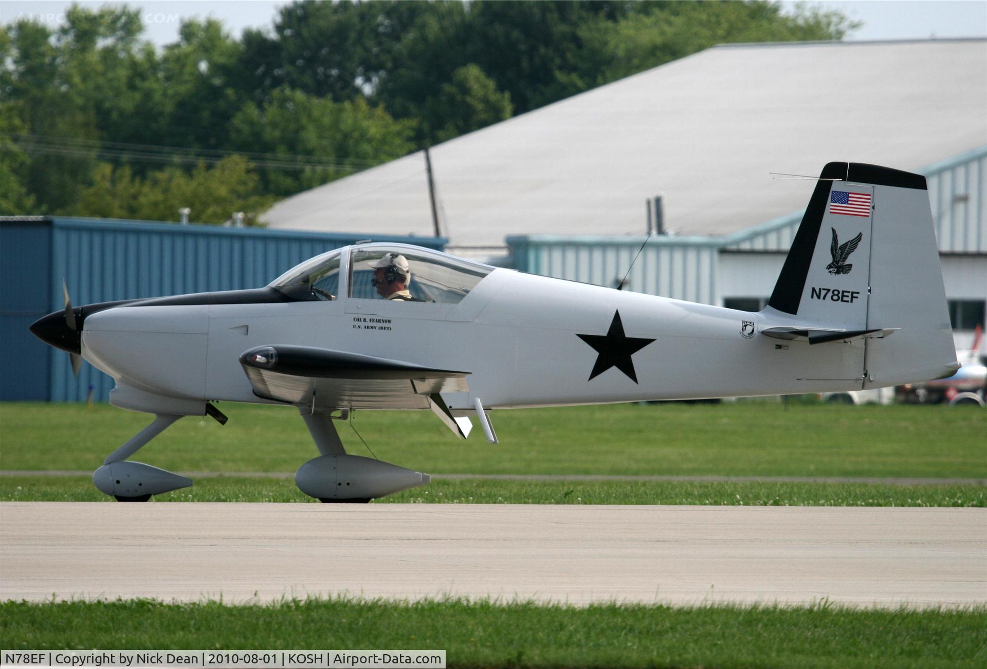 N78EF, 2007 Vans RV-7A C/N 72174, KOSH