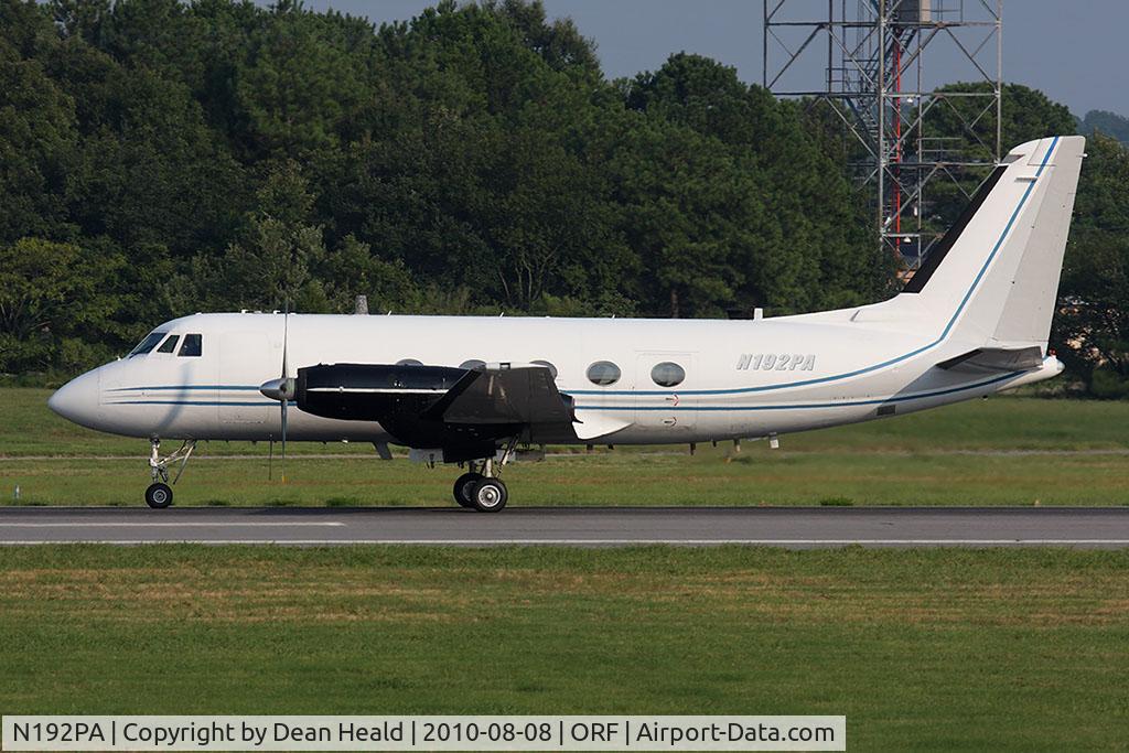 N192PA, 1964 Grumman G-159 Gulfstream 1 C/N 149, Phoenix Air Group's 1964 Grumman G-159 Gulfstream I N192PA rolling out on RWY 5 after arrival from Cartersville-Bartow County Airport (KVPC) - Cartersville, Georgia. Pretty rare these days since only 200 were built.